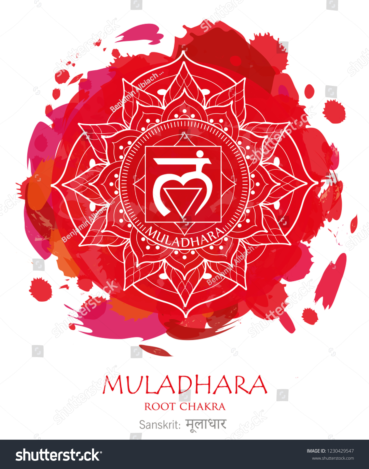 First Chakra Illustration Vector Muladhara Stock Vector (Royalty Free ...