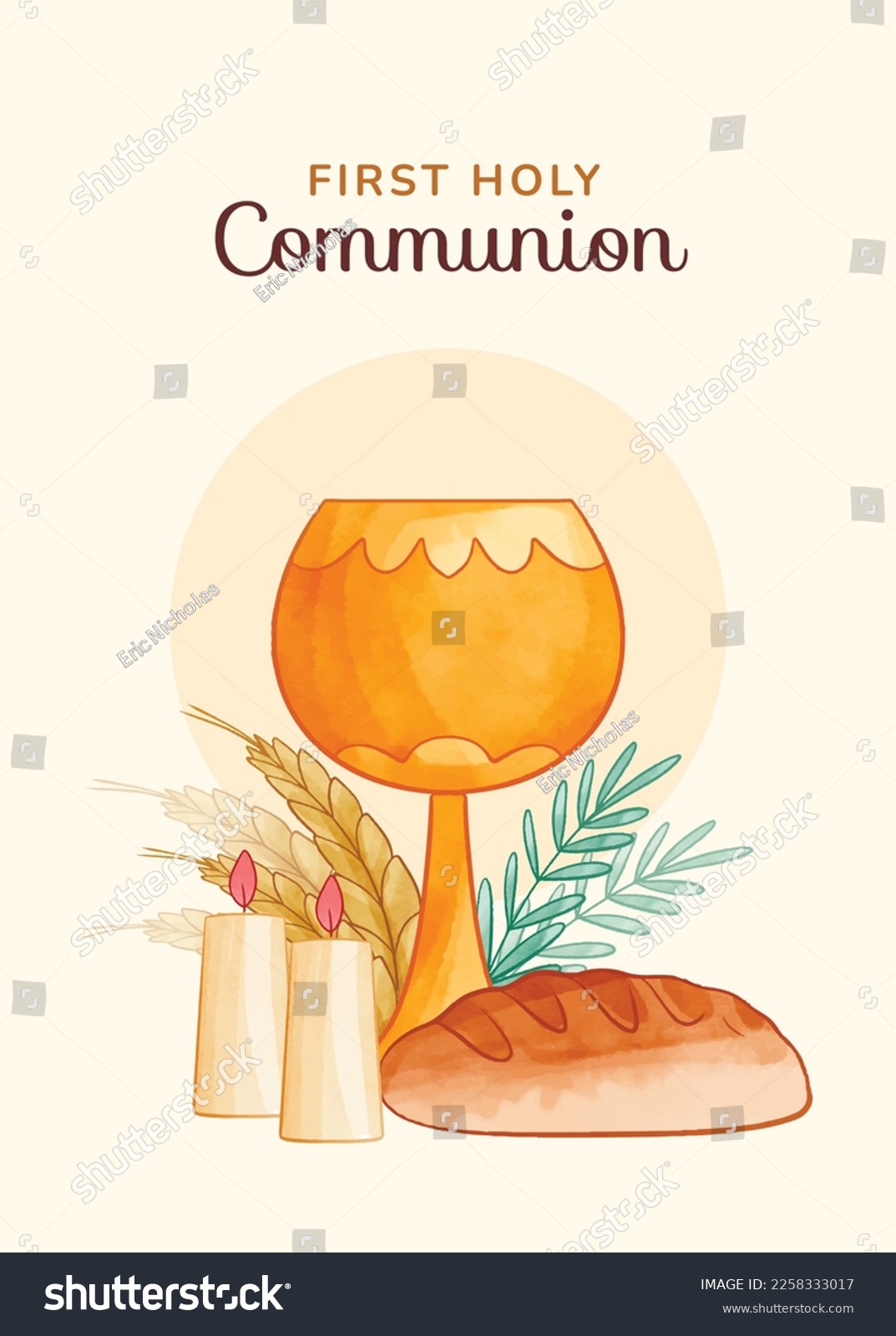 SVG of First communion vector illustration design. holy communion. svg