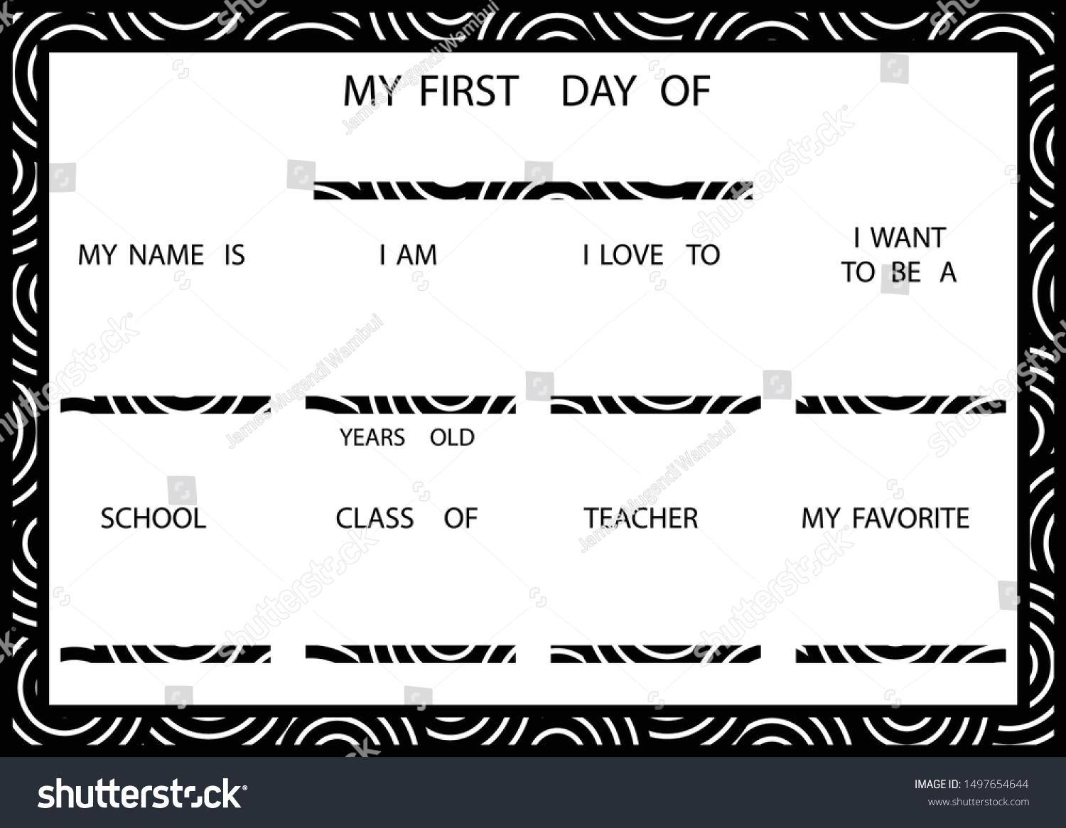 First Day School Board Vector Editable Stock Vector (Royalty Free First Day School Board Vector Editable Stock Vector (Royalty Free