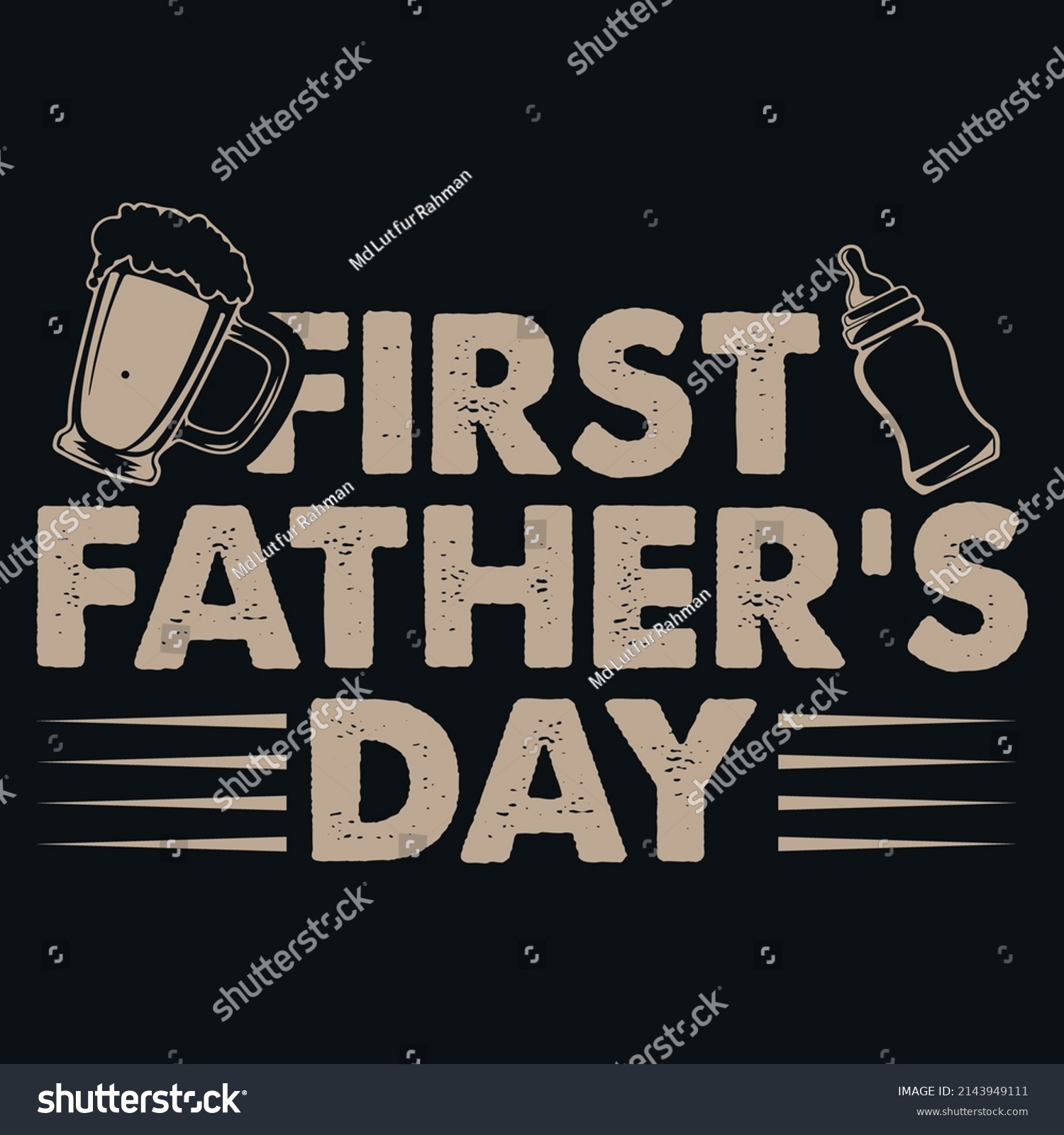 SVG of First Father's Day Gift Beer Baby Bottle Daddy svg