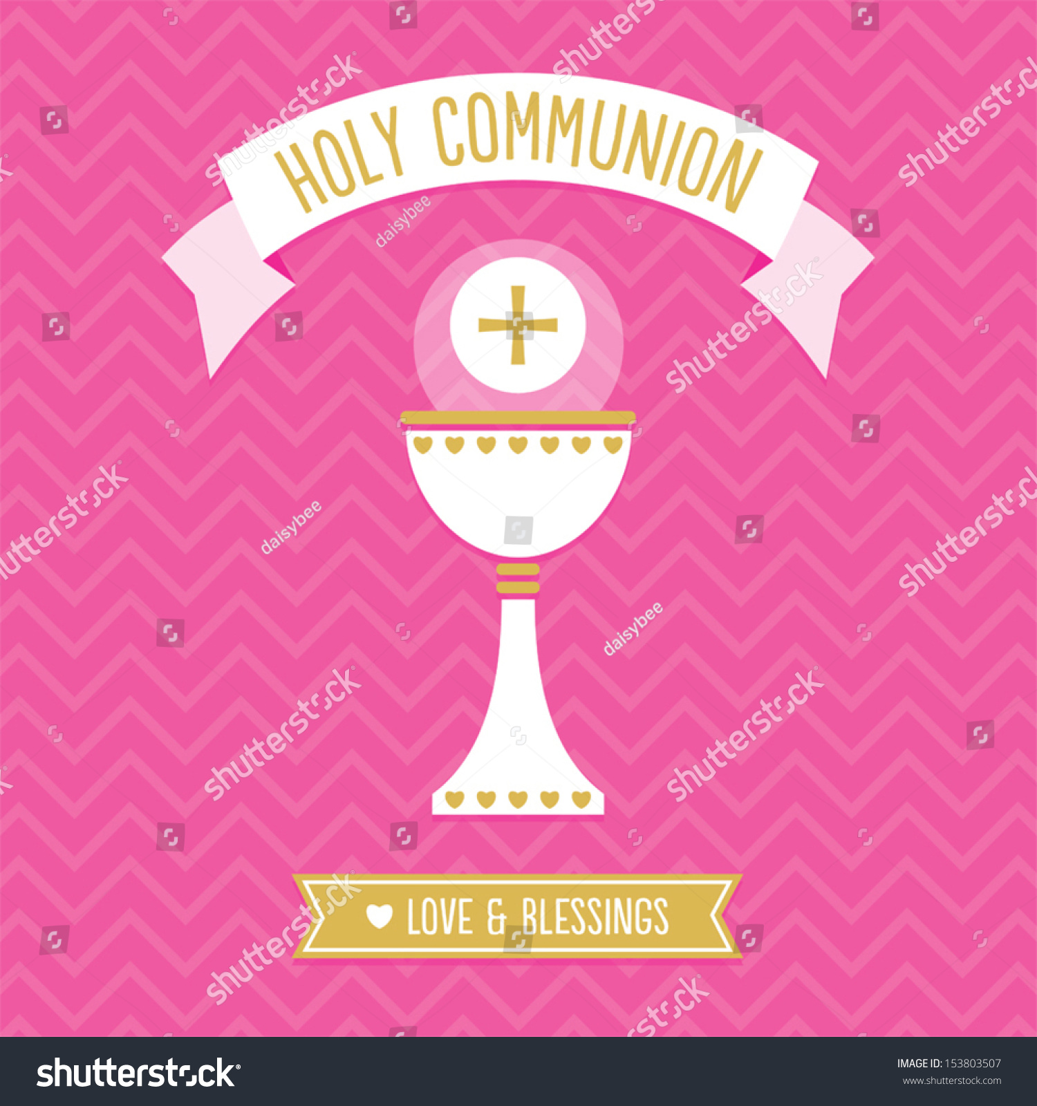 First Holy Communion Card Template Girl Stock Vector (Royalty Free With First Holy Communion Banner Templates