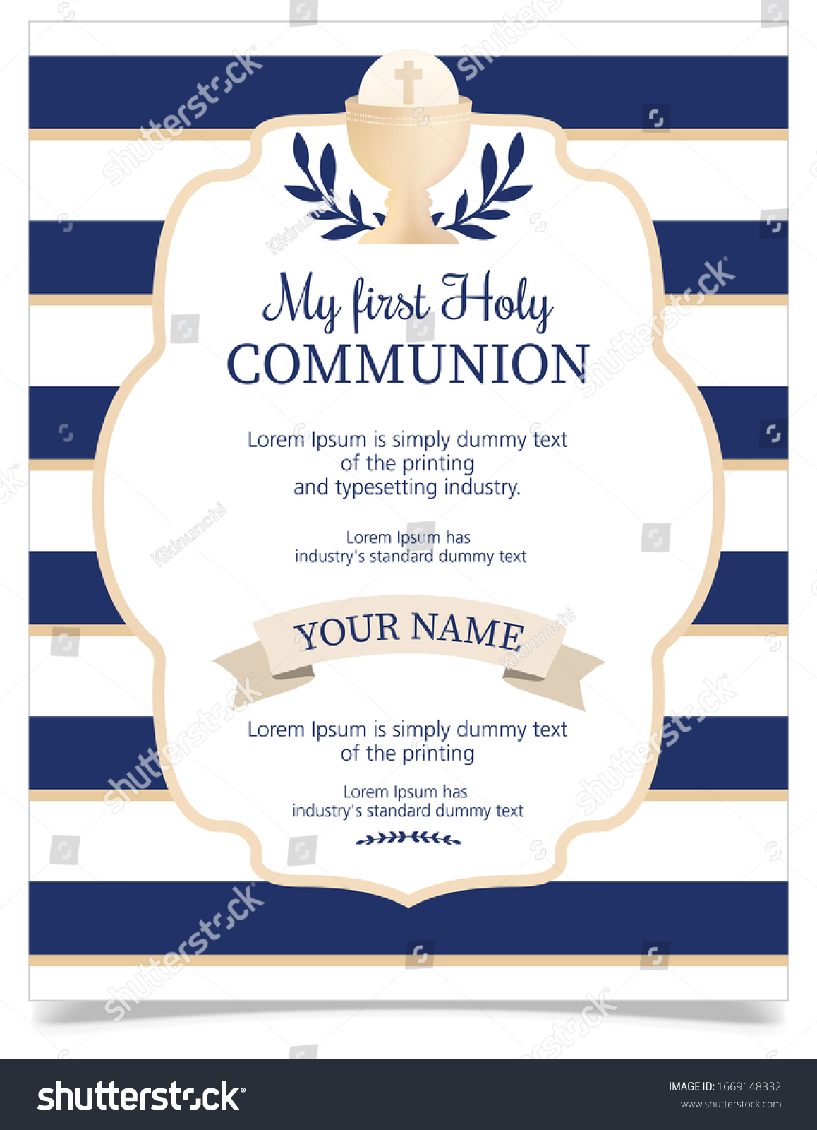 SVG of First holy communion invitation. Invitation design for a boy communion svg