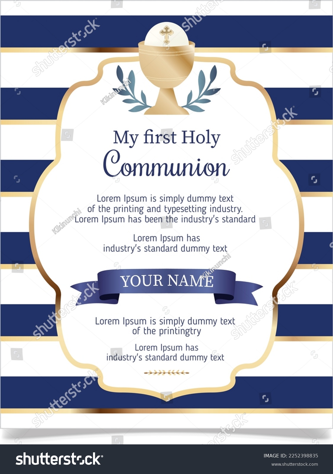 SVG of First holy communion invitation. Invitation design for a boy communion svg