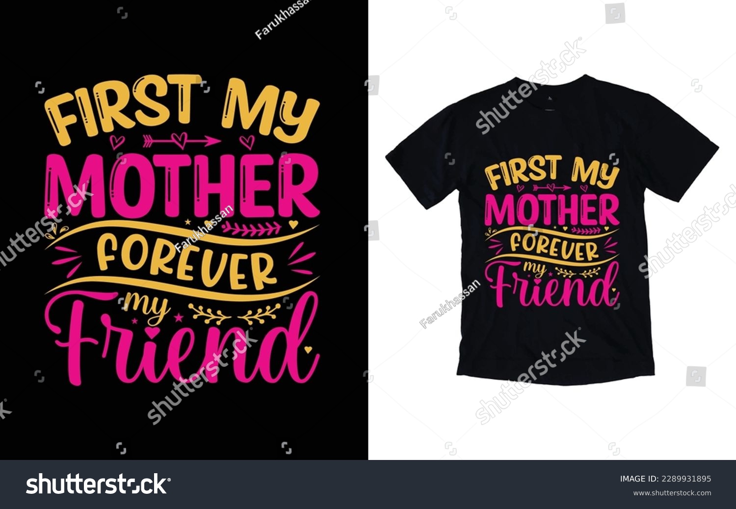 SVG of First my mother forever my friend quote mother's day typography t-shirt design,  Mother's day t-shirt design, Mom t-shirt design svg