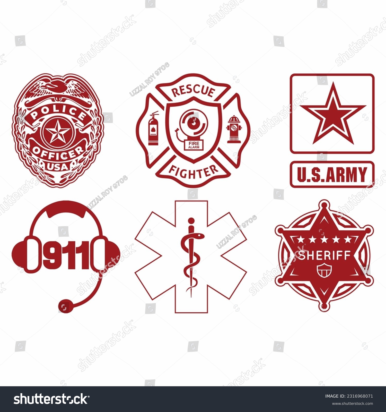 SVG of First Responders Hero Flag Nurse EMS Police Fire Military corrections dispatch Editable T shirt Design svg