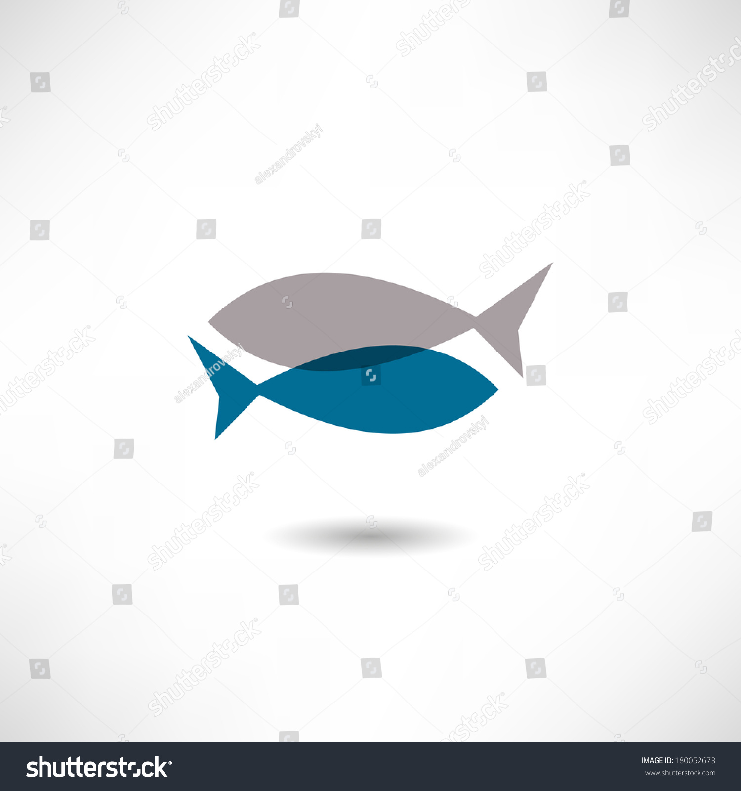 Fish Icon Stock Vector 180052673 - Shutterstock