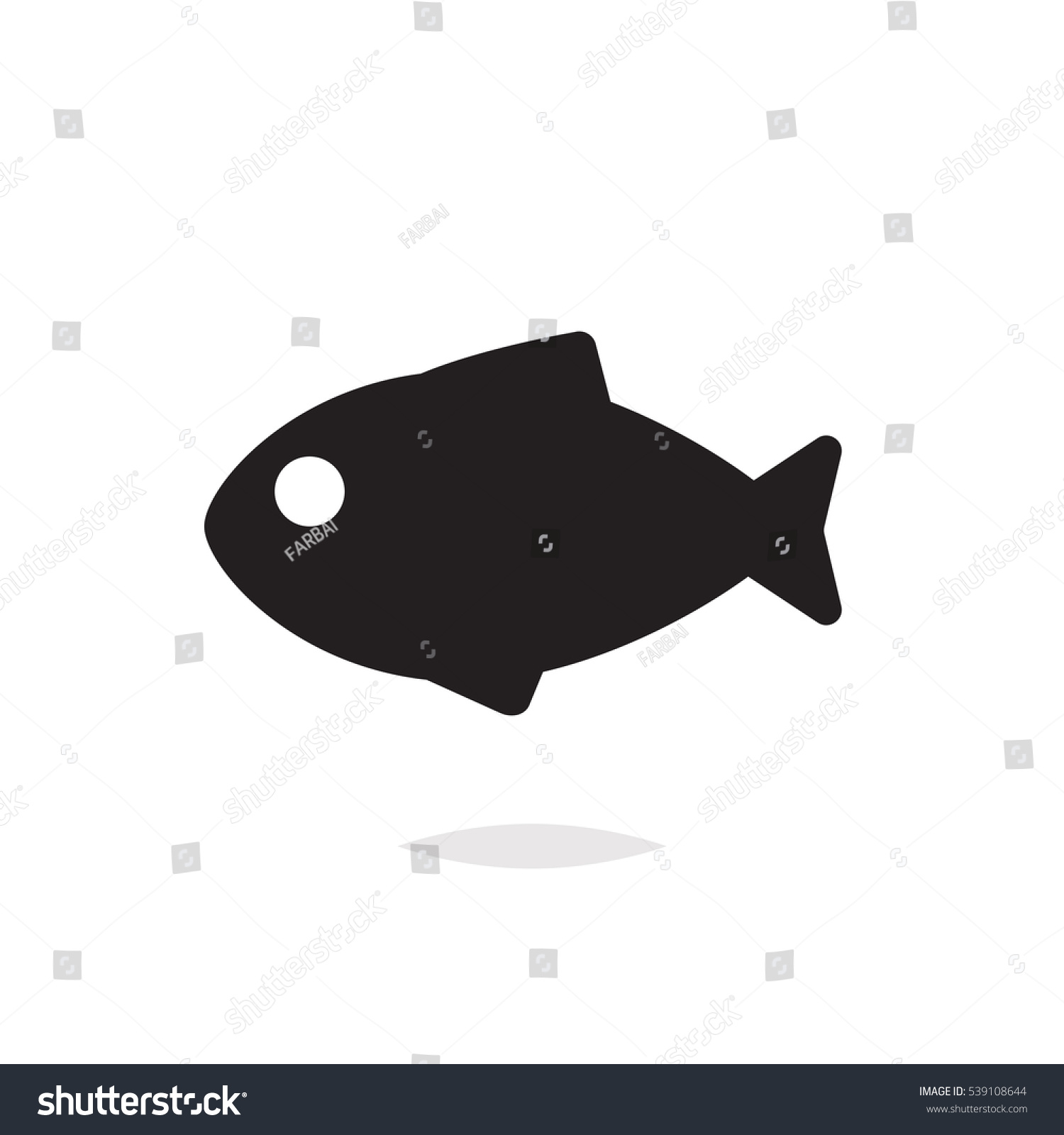 Fish Icon Vector Stock Vector (Royalty Free) 539108644 - Shutterstock