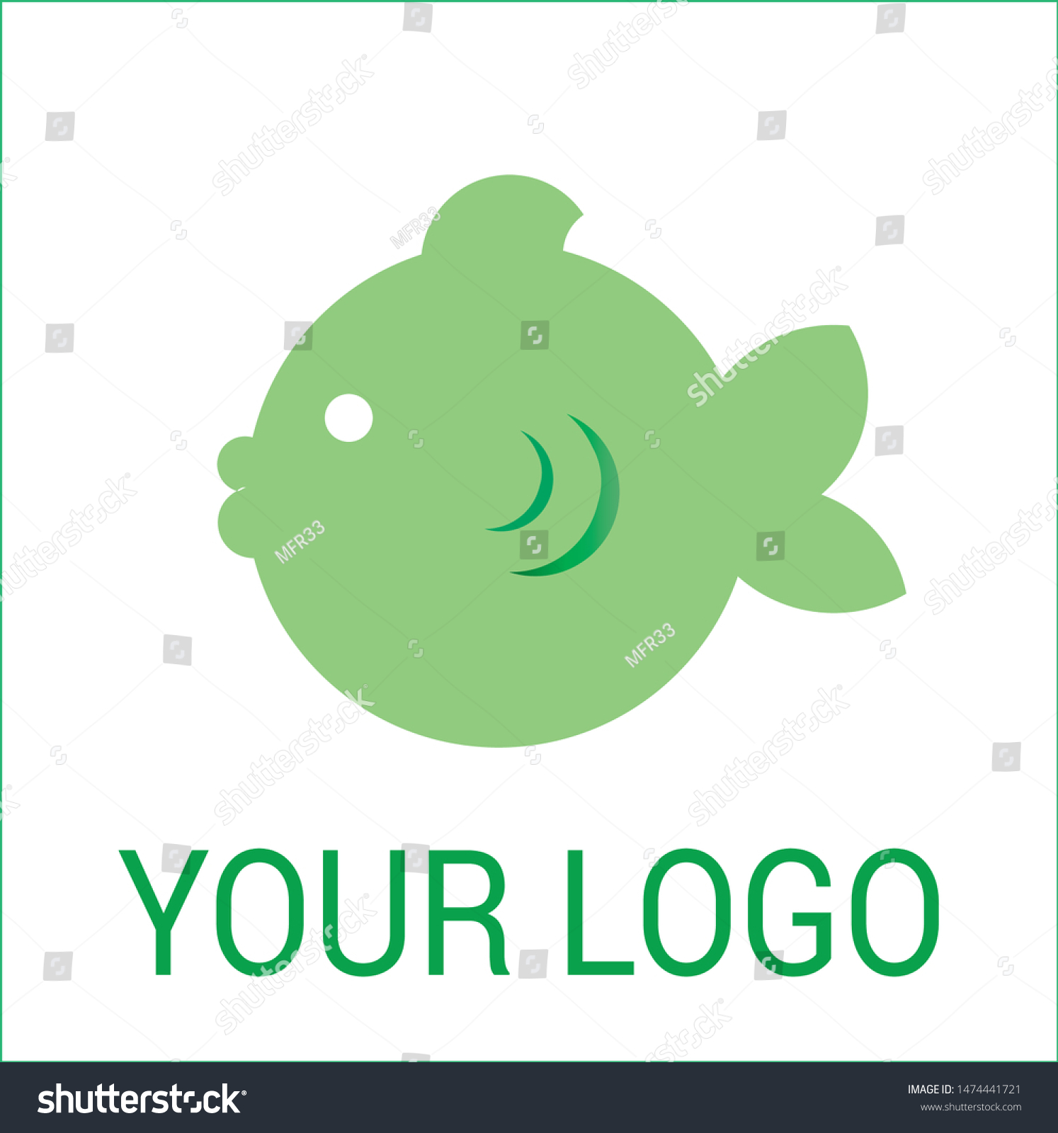 Fish Logo Fish Icon Created Using Stock Vector Royalty Free 1474441721
