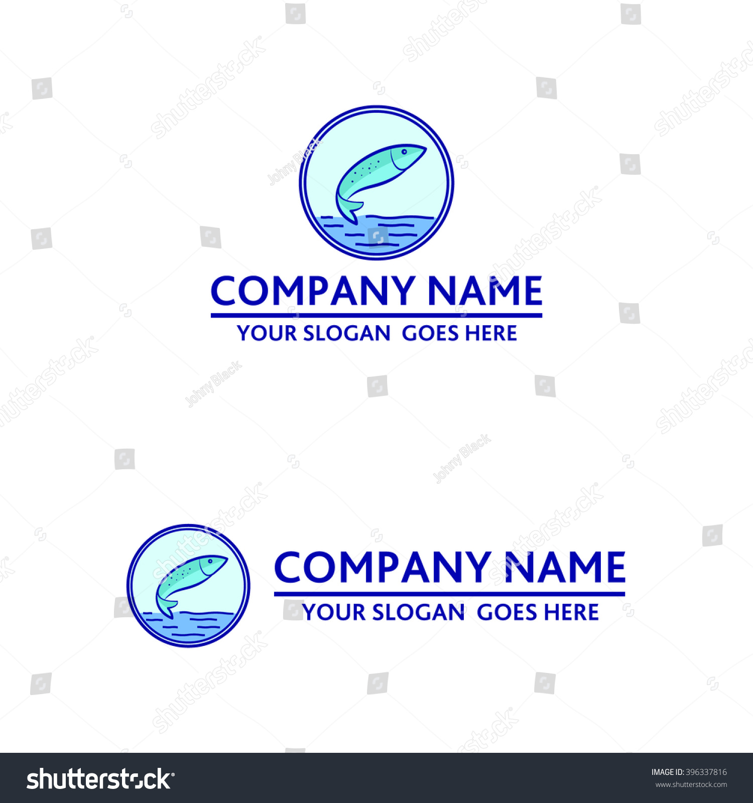 Fish Logo Vector Stock Vector 396337816 - Shutterstock