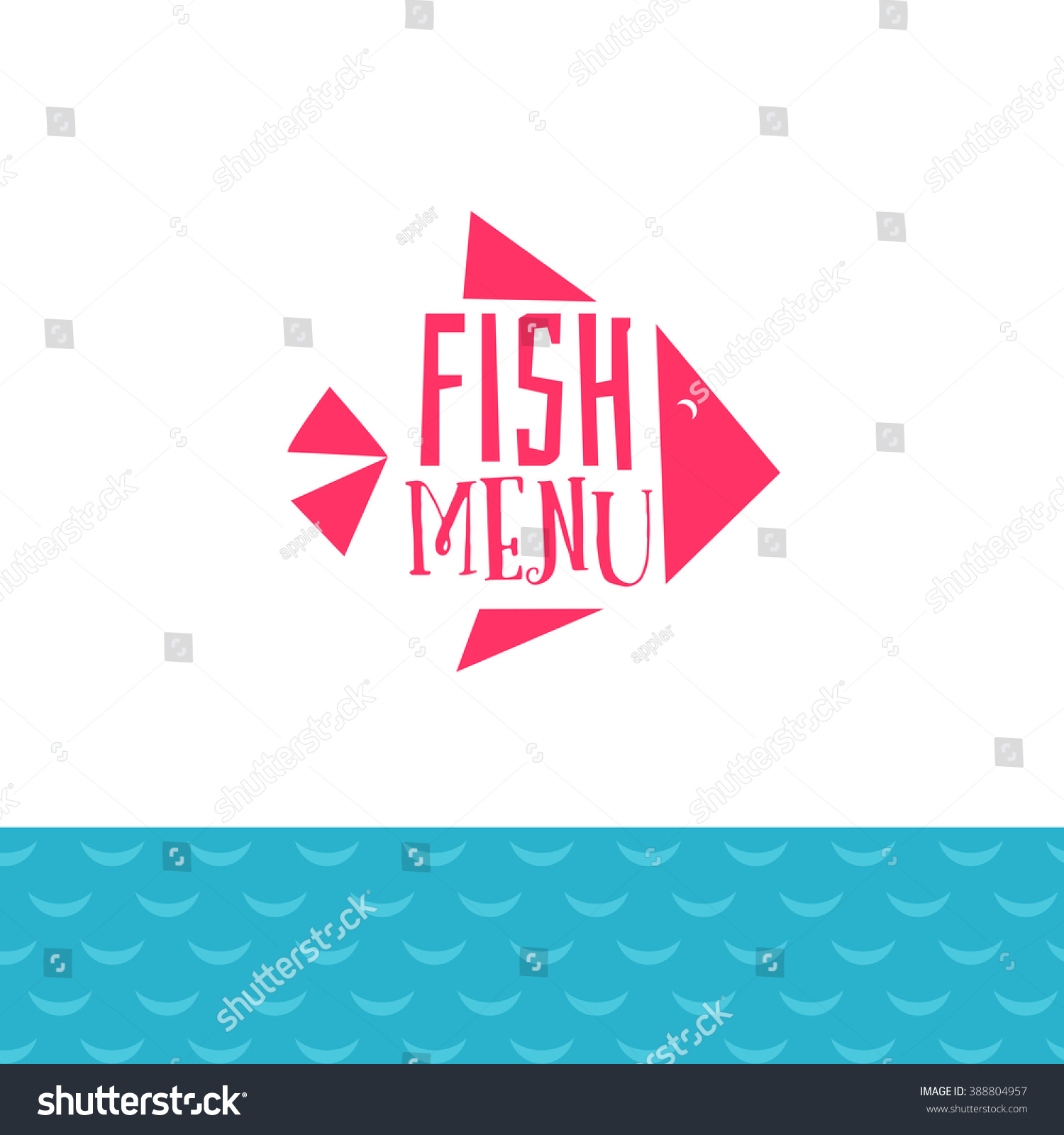 fish menu logo sea waves decor stock vector 388804957 - shutterstock fish menu logo sea waves decor stock vector 388804957 - shutterstock