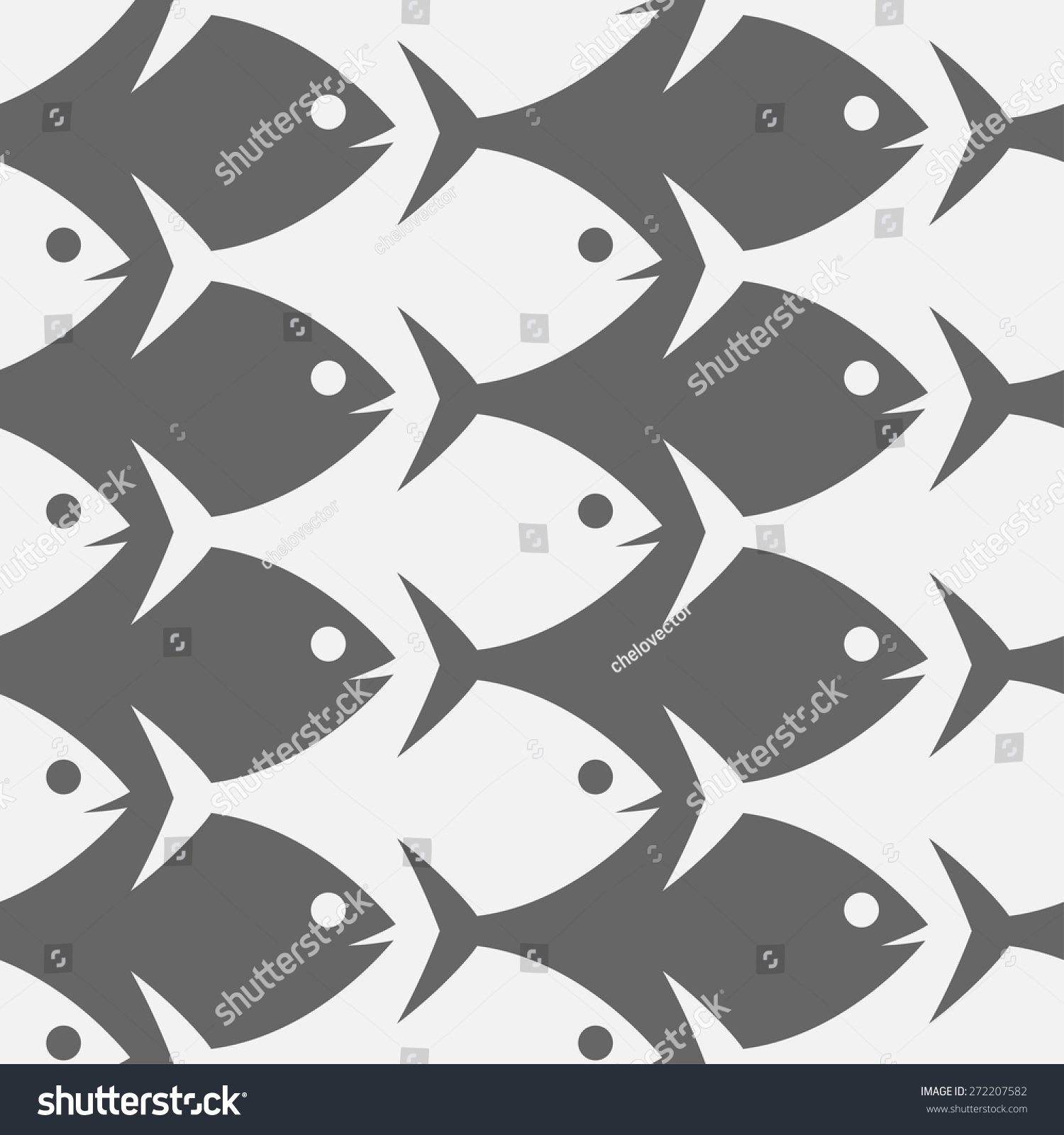 Fish Seamless Pattern. Escher Style. Stock Vector Illustration ...