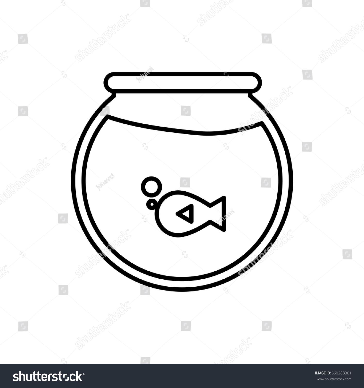 Fishbowl Icon Image Stock Vector (Royalty Free) 660288301