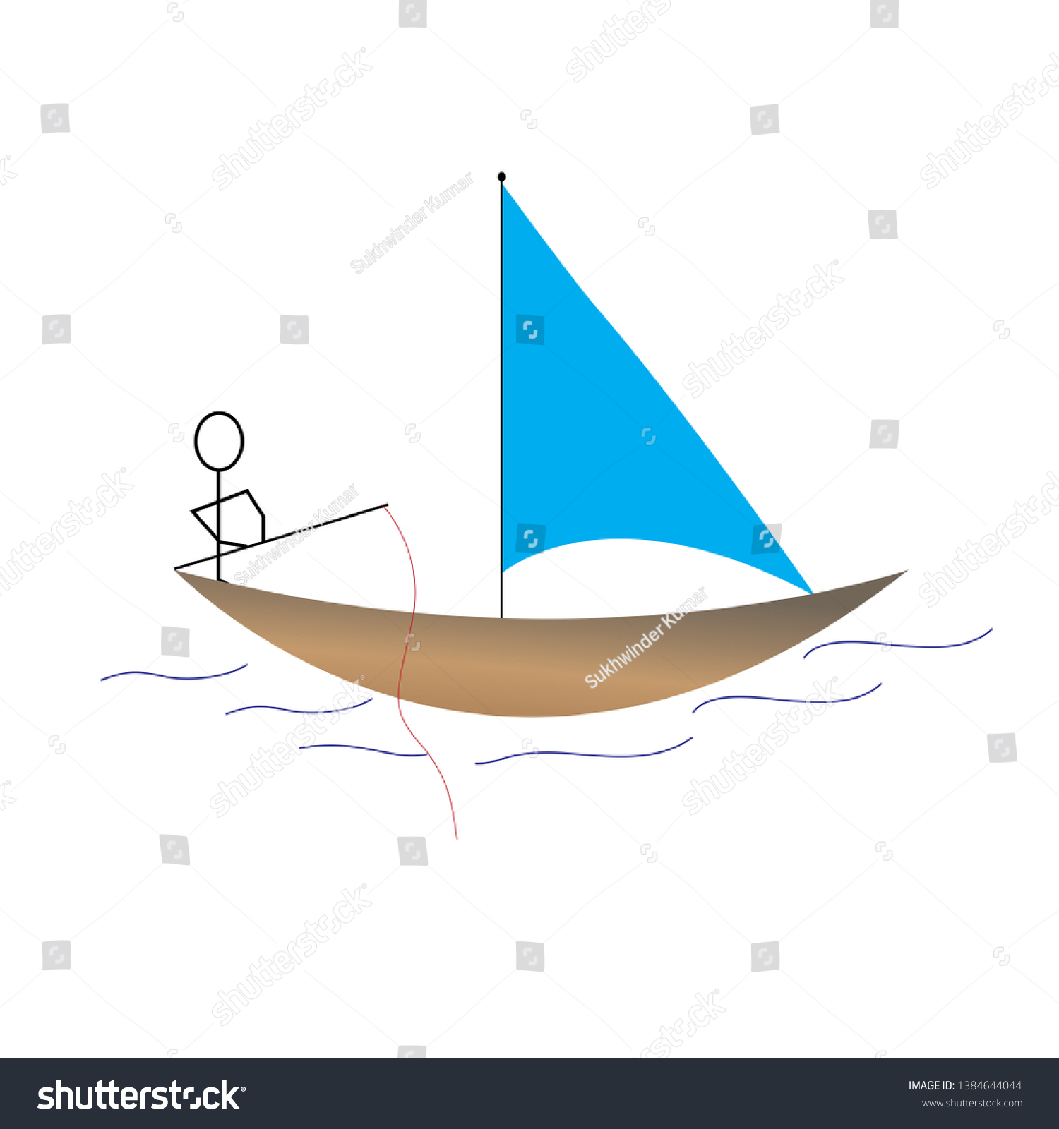 Download Fishing Boat Logo Fisher Stock Vector Royalty Free 1384644044