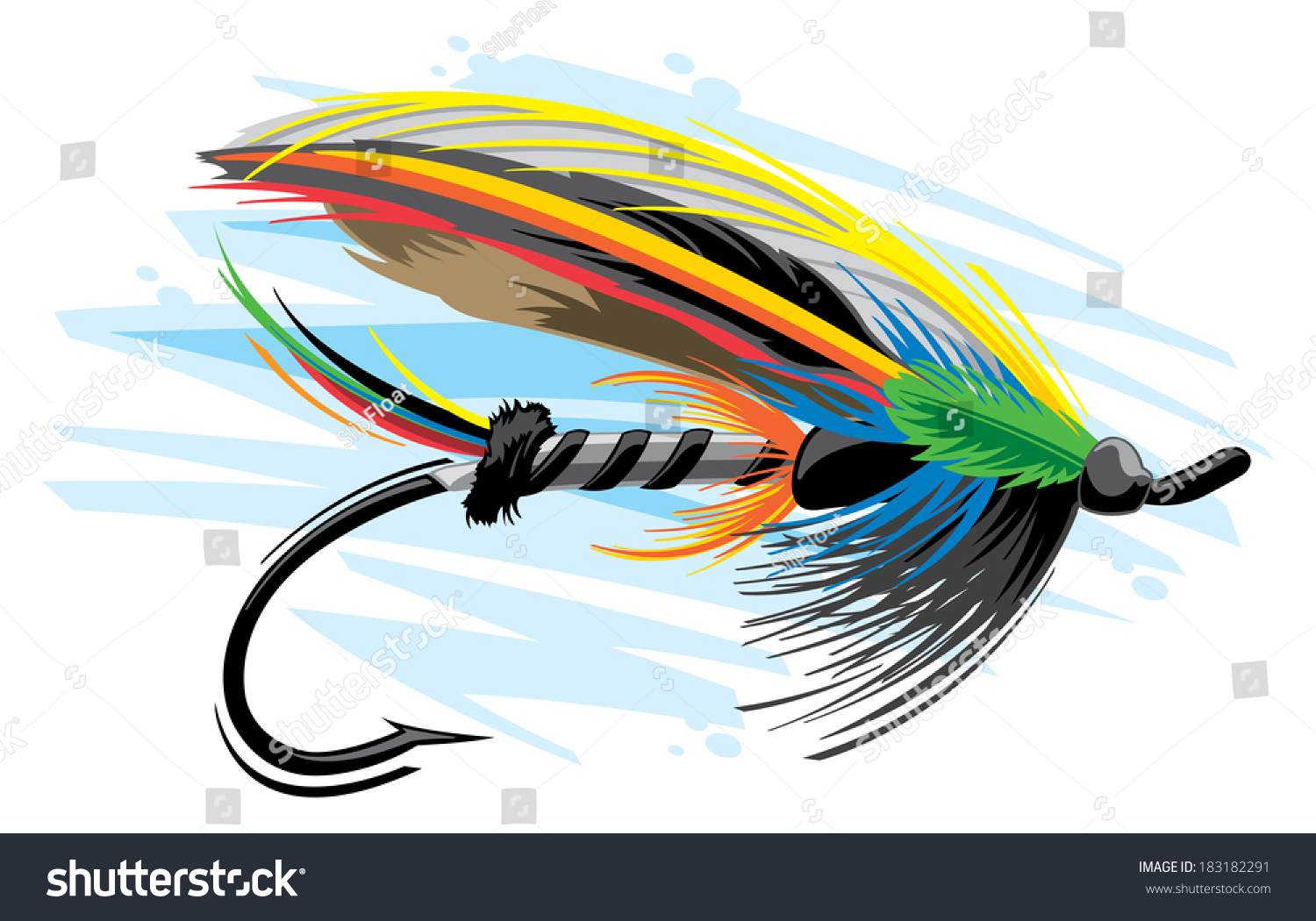 Fishing Lure Stock Vector (Royalty Free) 183182291 - Shutterstock