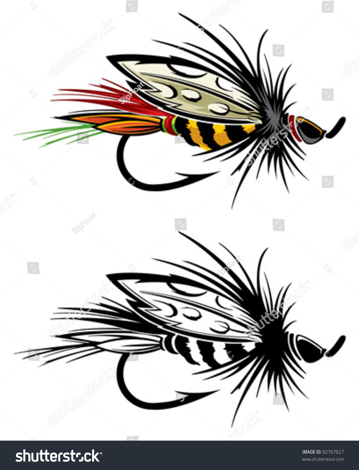 Fishing Lure Stock Vector 92767627 - Shutterstock