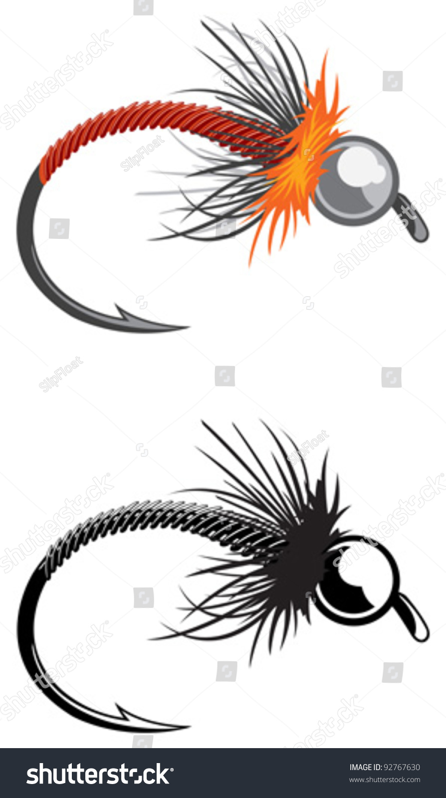 Fishing Lure Stock Vector Illustration 92767630 : Shutterstock