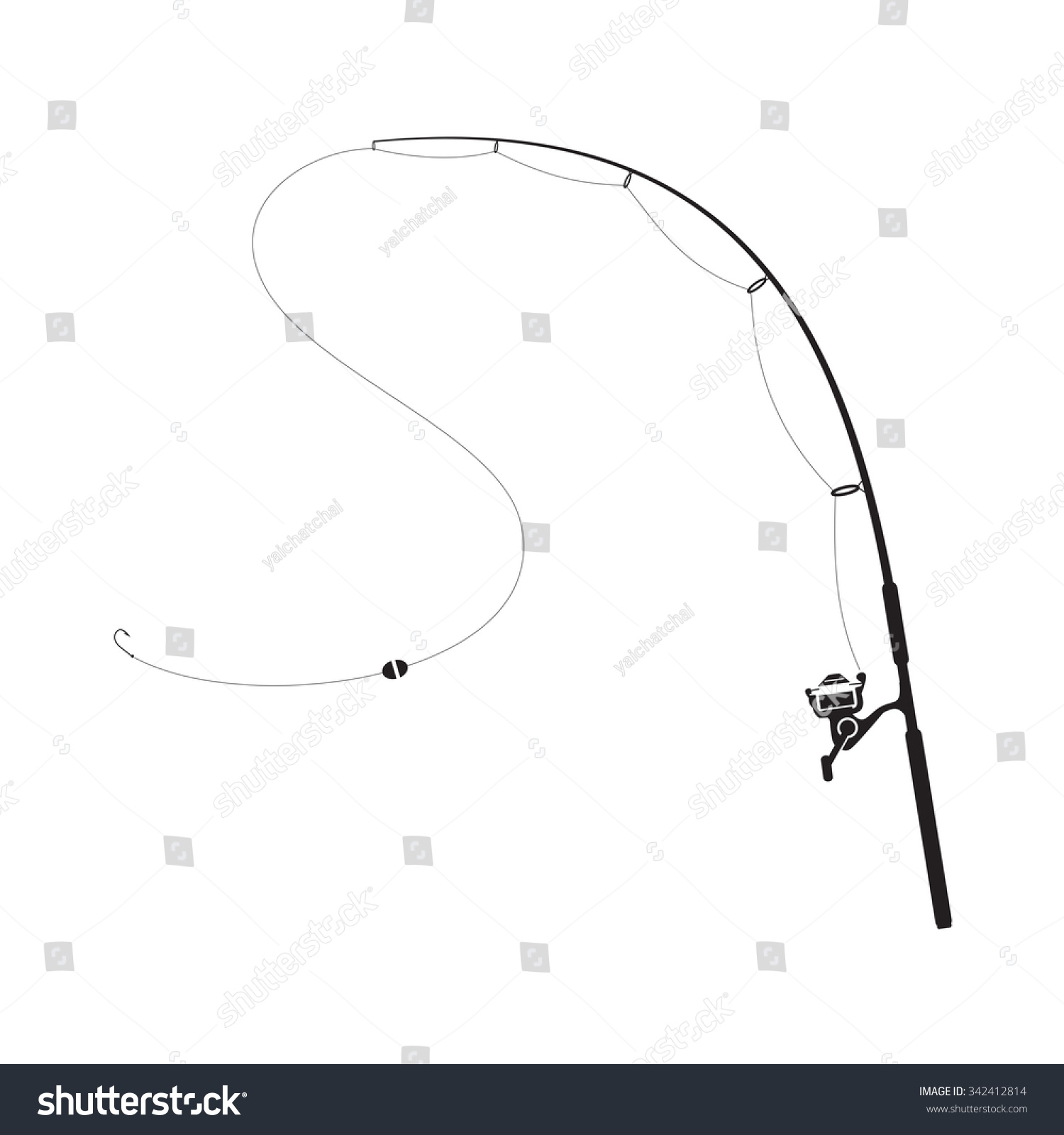 Fishing Rod Stock Vector (Royalty Free) 342412814 | Shutterstock