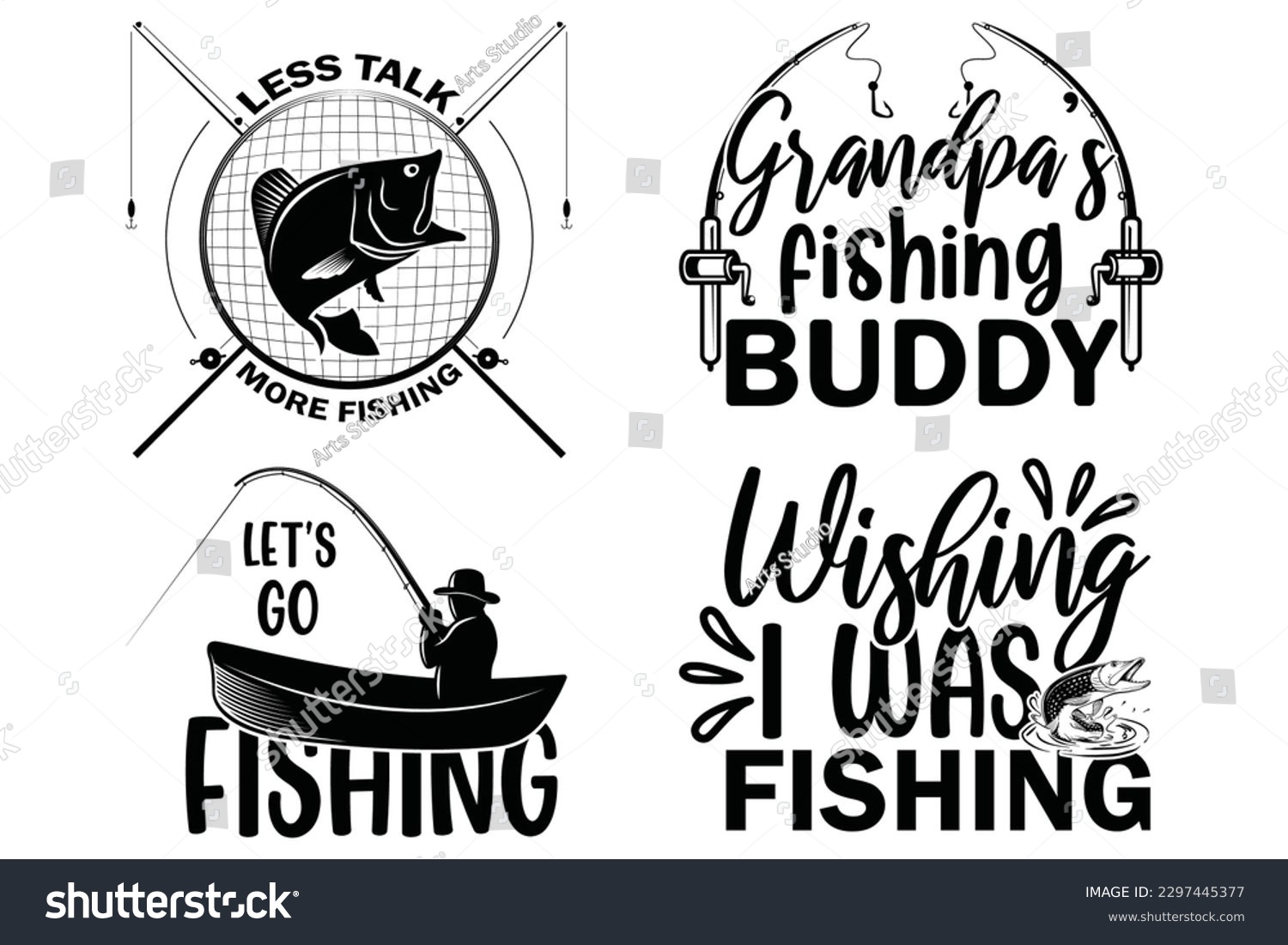 SVG of Fishing SVG And T-shirt Design Bundle, Fishing SVG Quotes Design t shirt Bundle, Vector EPS Editable Files, can you download this Design Bundle.. svg