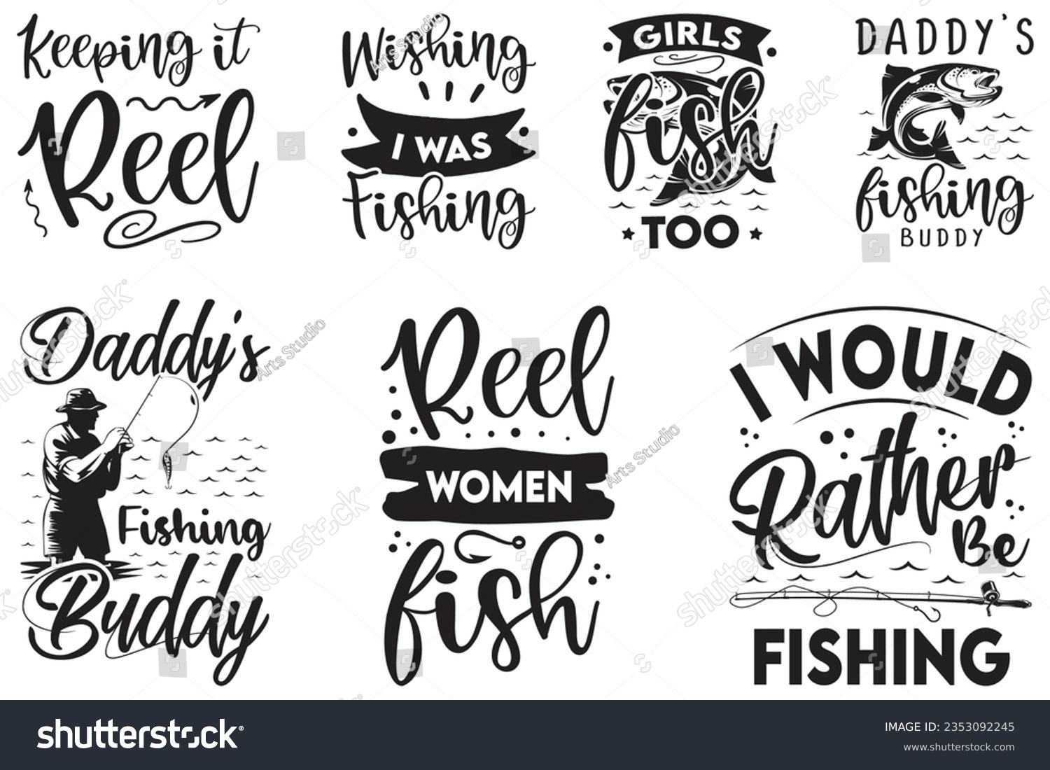 SVG of Fishing SVG And T-shirt Design Bundle, Fishing SVG Quotes Design t shirt Bundle, Vector EPS Editable Files, can you download this Design Bundle. svg