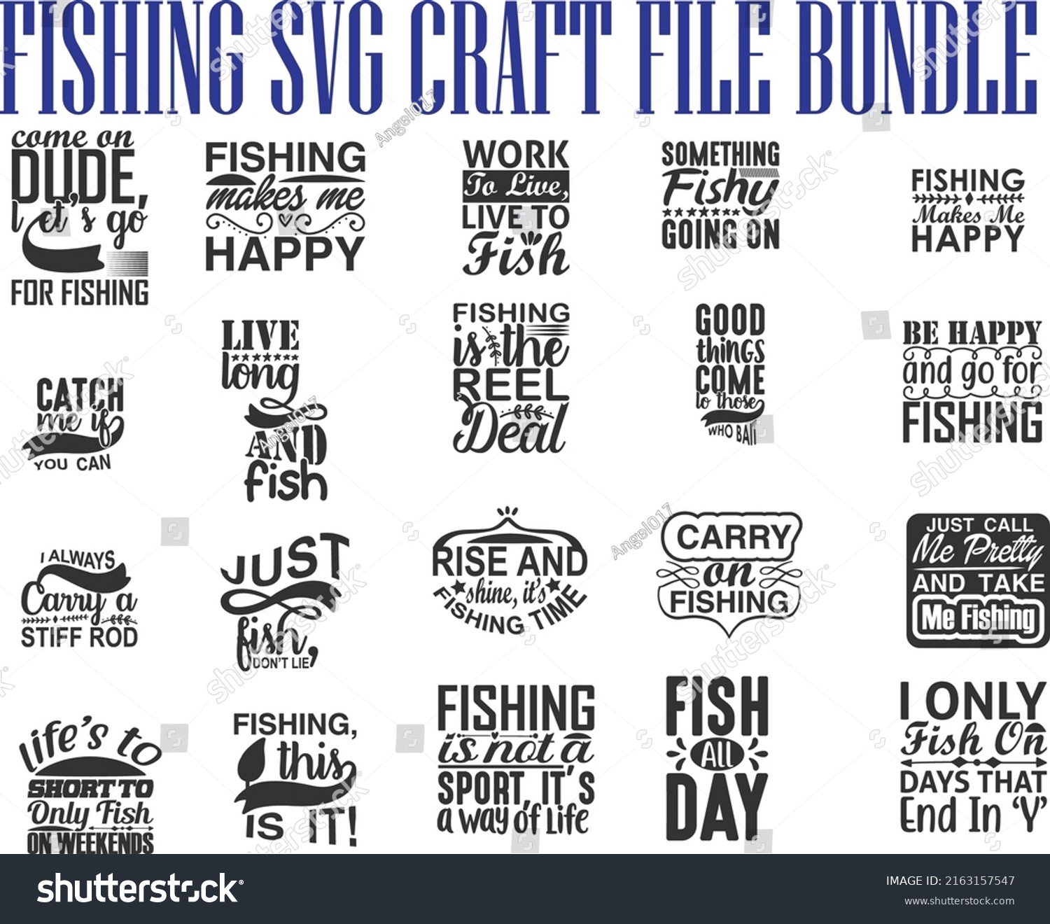SVG of Fishing SVG Cut Files Bundle  svg