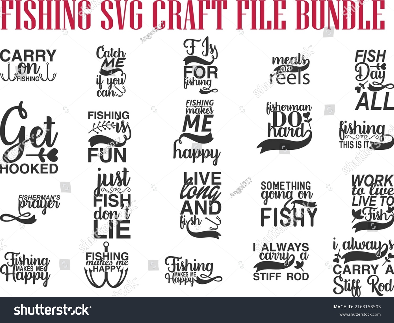 SVG of Fishing SVG Cut Files Bundle  svg