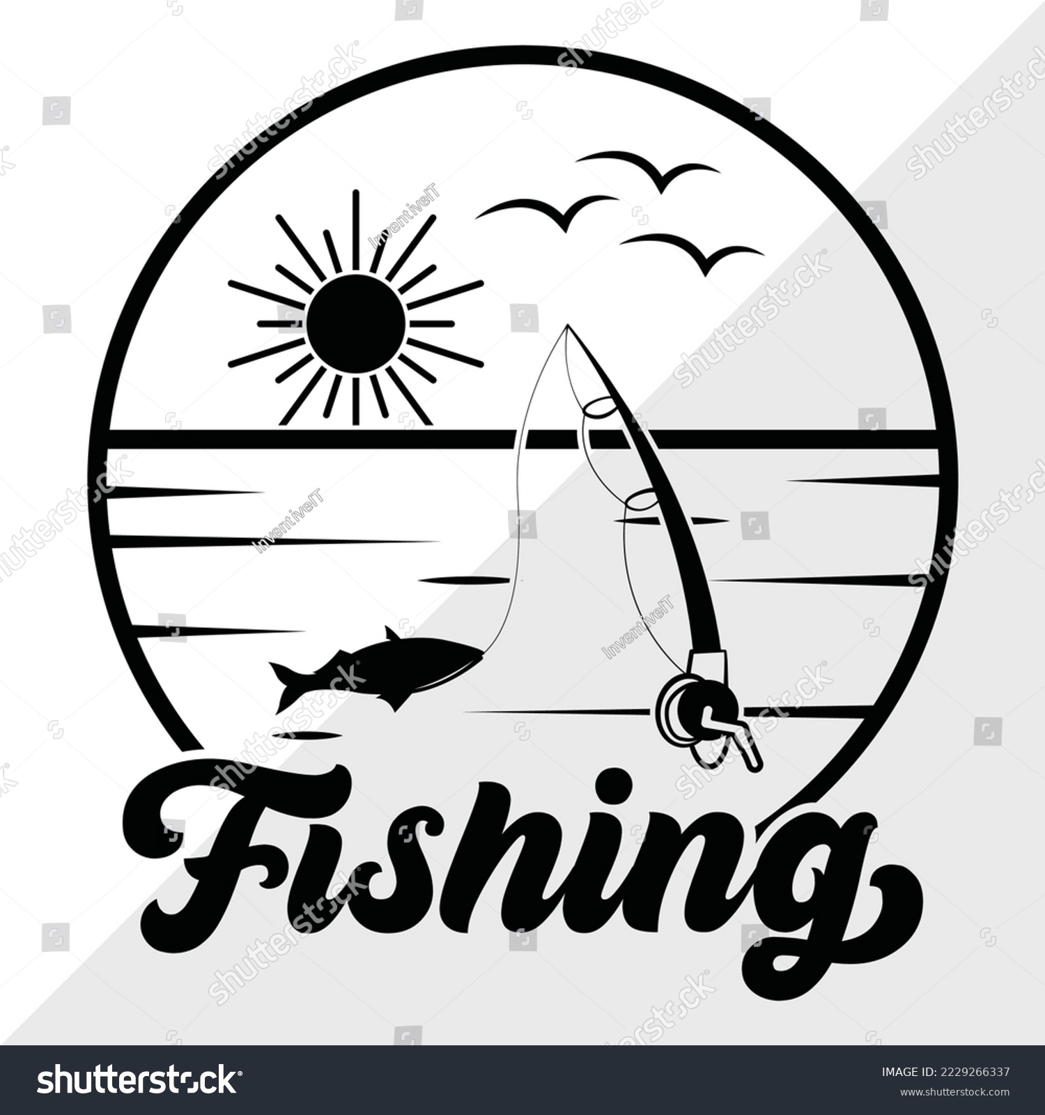 SVG of Fishing SVG Printable Vector Illustration svg