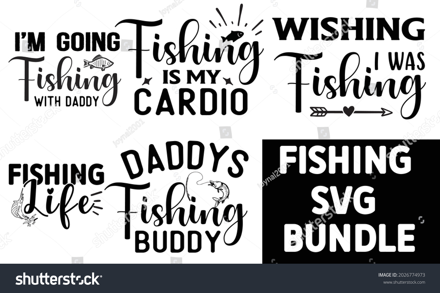 SVG of Fishing SVG T shirt Design Bundle svg
