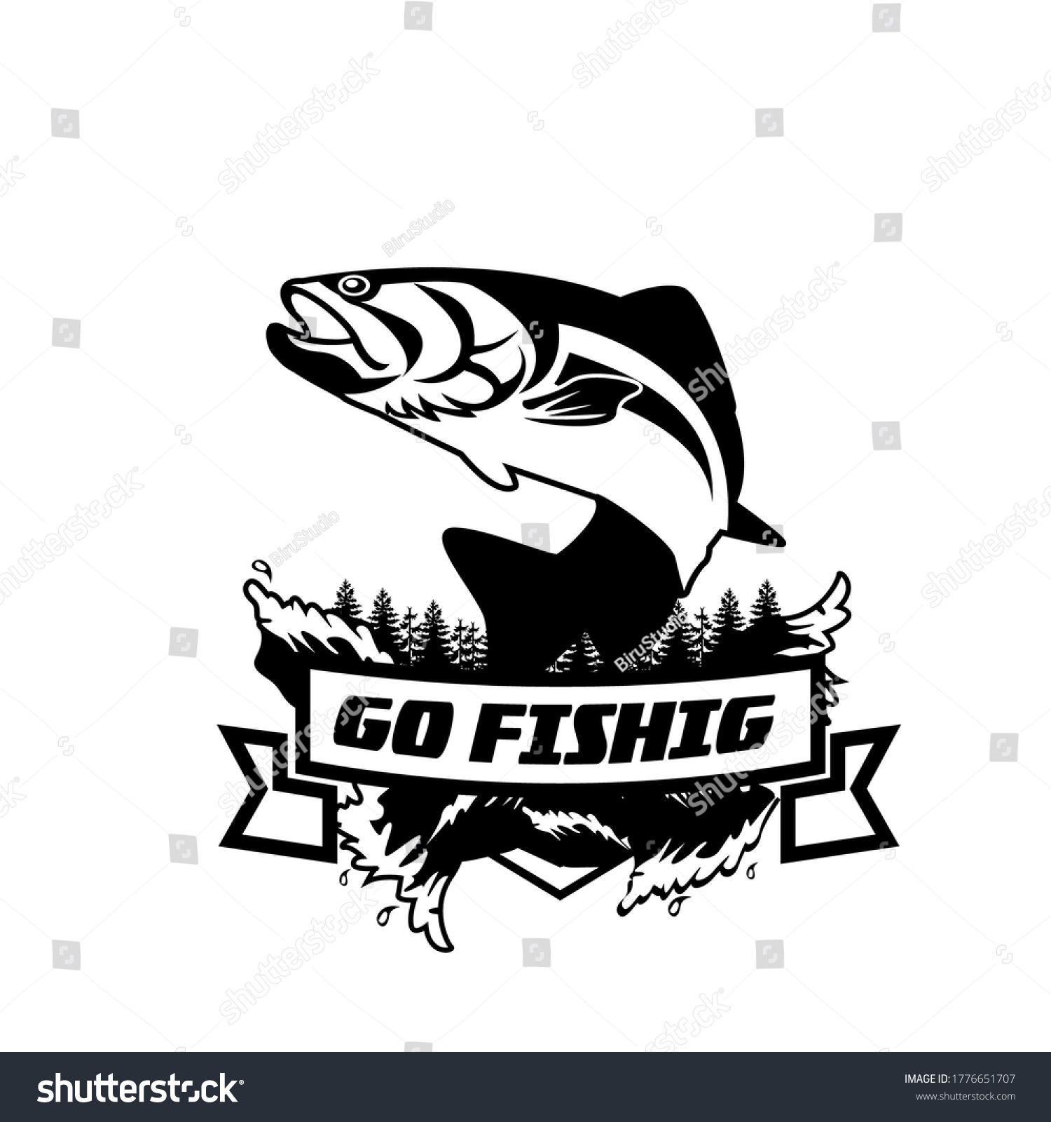 Fishing Tournament Logo Premium Vector Stock Vector (Royalty Free ...