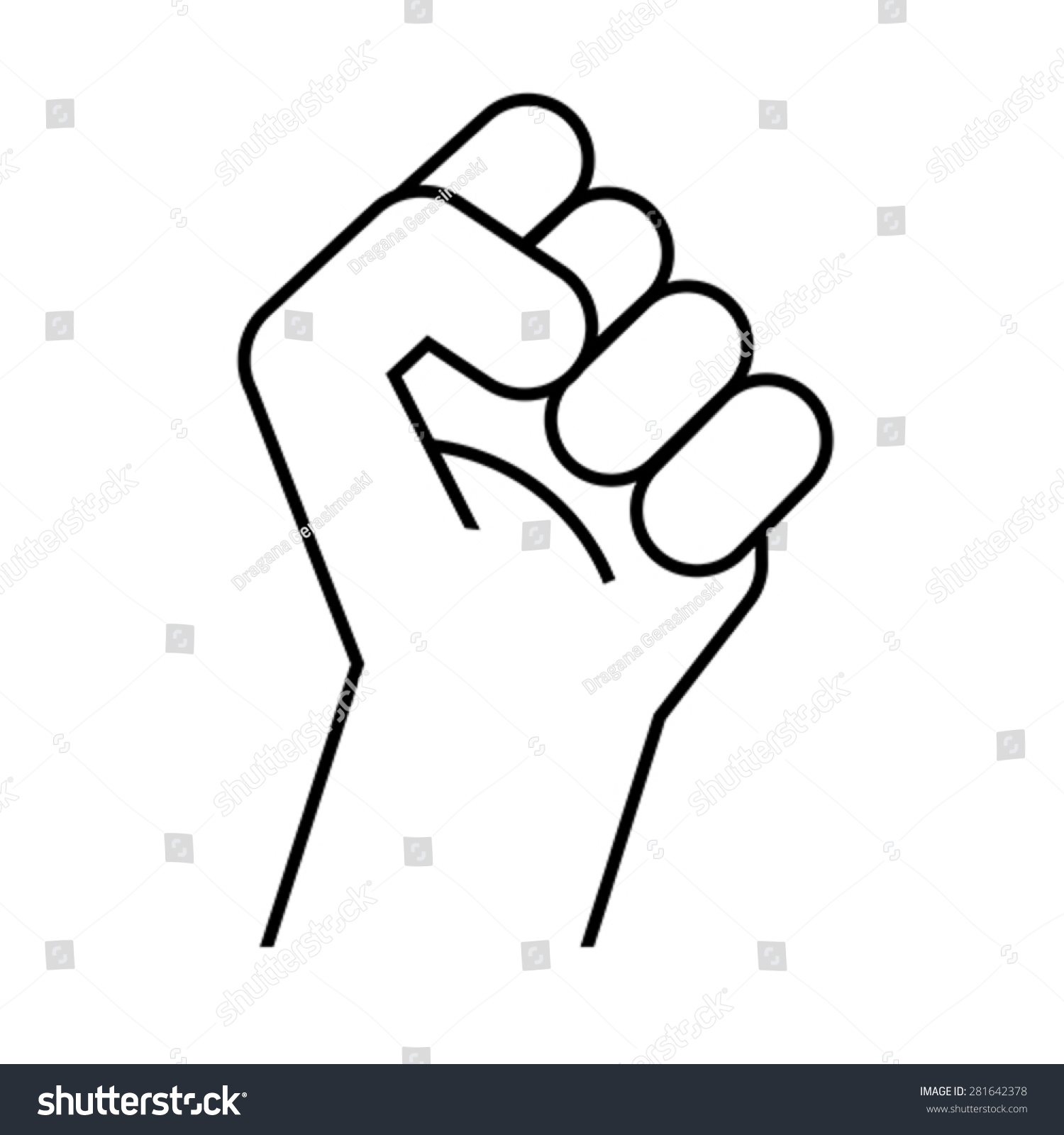 Fist Revolution Symbol Vector Stock Vector (Royalty Free) 281642378 ...