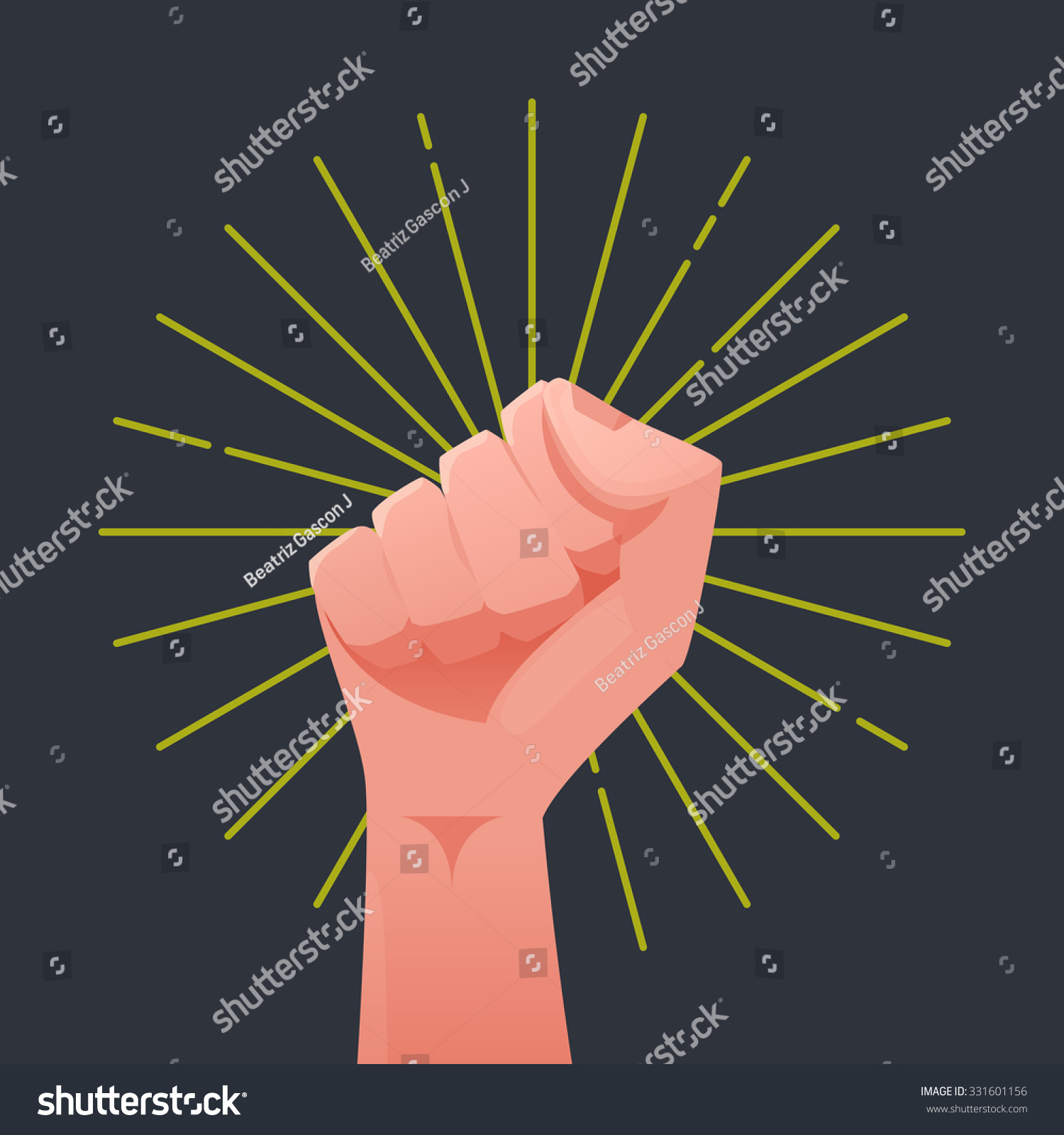 Fist Vector Illustration - 331601156 : Shutterstock