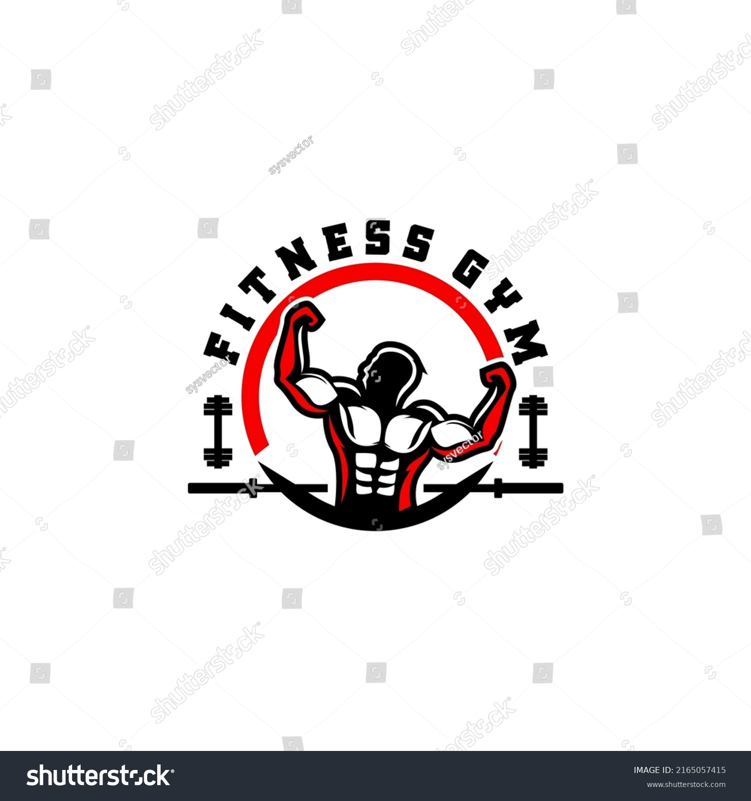 Fitness Gym Bodybuilder Logo Athletic Man Stock Vector (Royalty Free ...