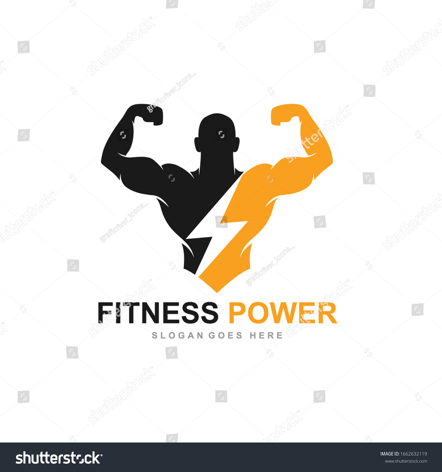 Fitness Gym Logo Design Template Design Stock Vector Royalty Free