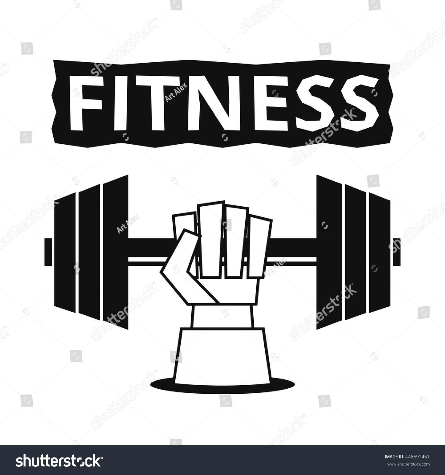 Fitness Label Logo Vector Stock Vector (Royalty Free) 446691451