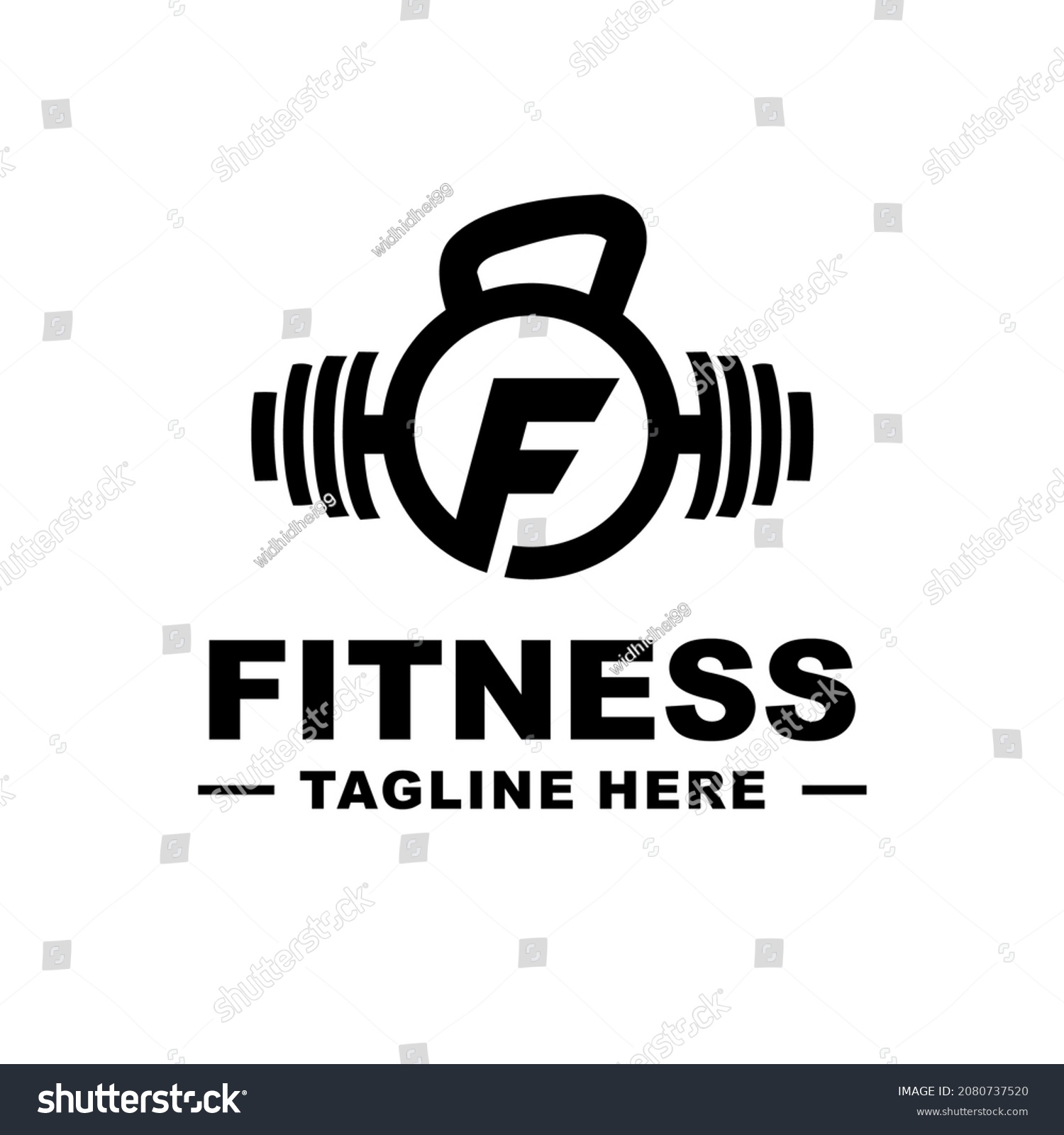 Fitness Letter F Logo Gym Logo Stock Vector (Royalty Free) 2080737520 ...