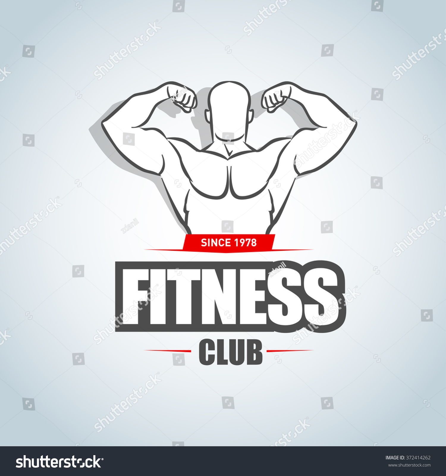 Fitness Logo Template Gym Club Logotype Stock Vector 372414262 Shutterstock Fitness Logo Design Templates