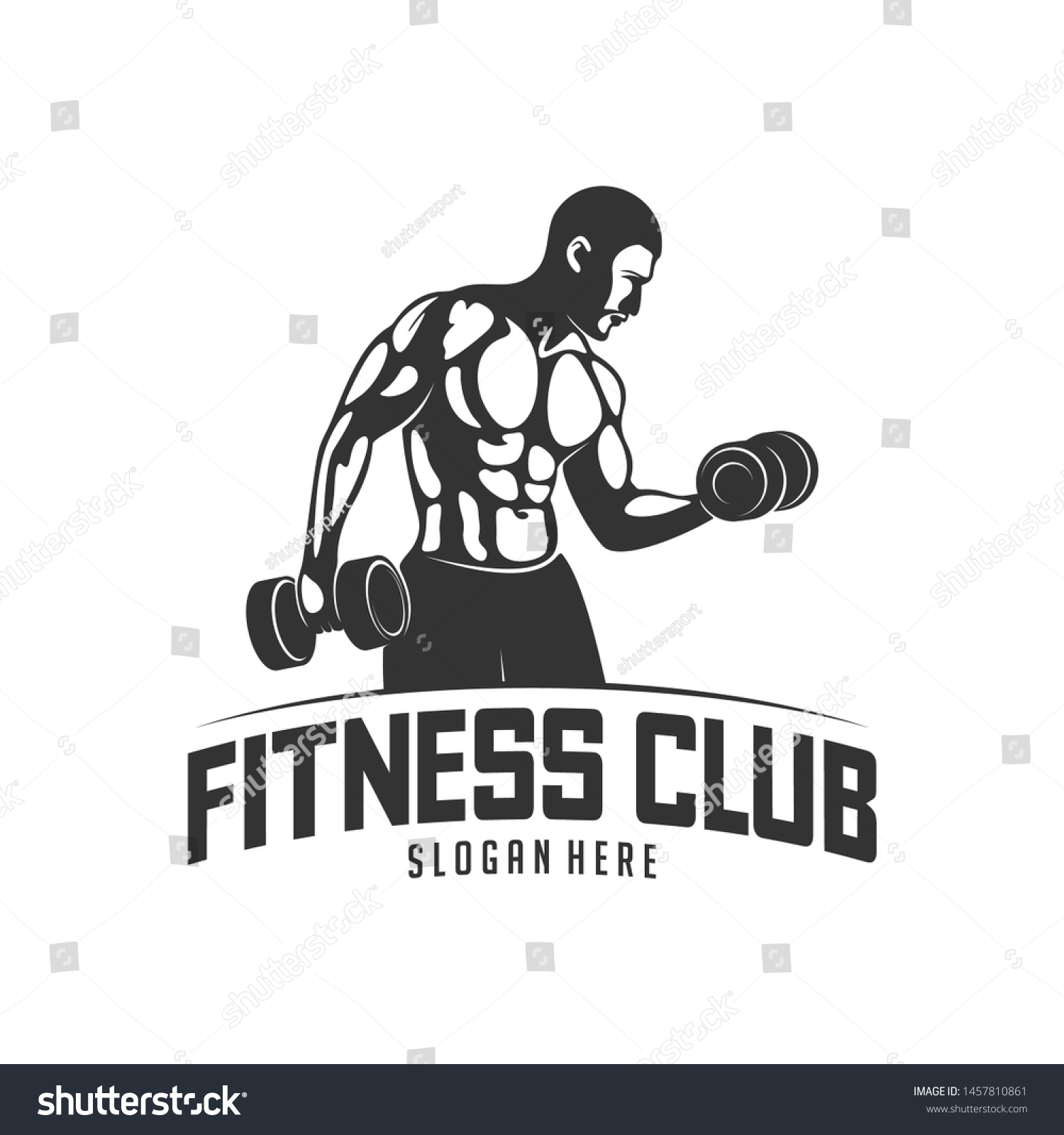 Fitness Vector Logo Design Templatedesign Gym Stock Vector (Royalty ...