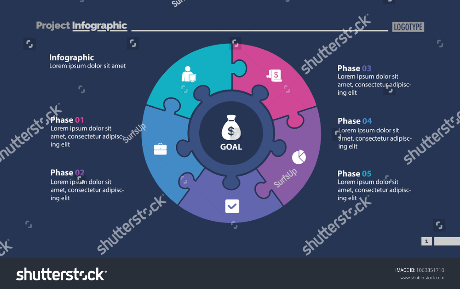 Three Step Process Chart Slide Template Textures Crea 8500