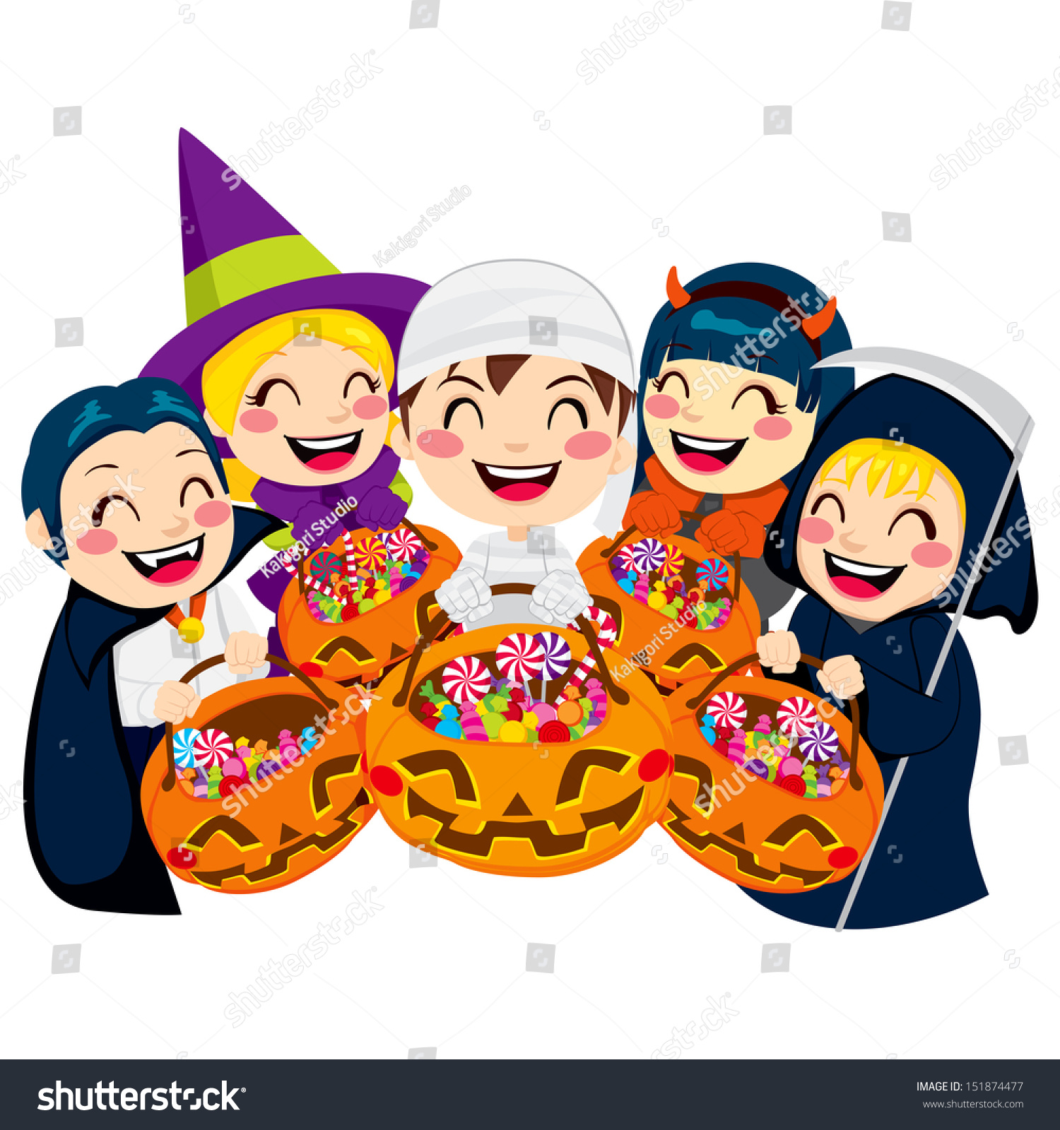 Trick or treat kids cartoon Images, Stock Photos & Vectors | Shutterstock