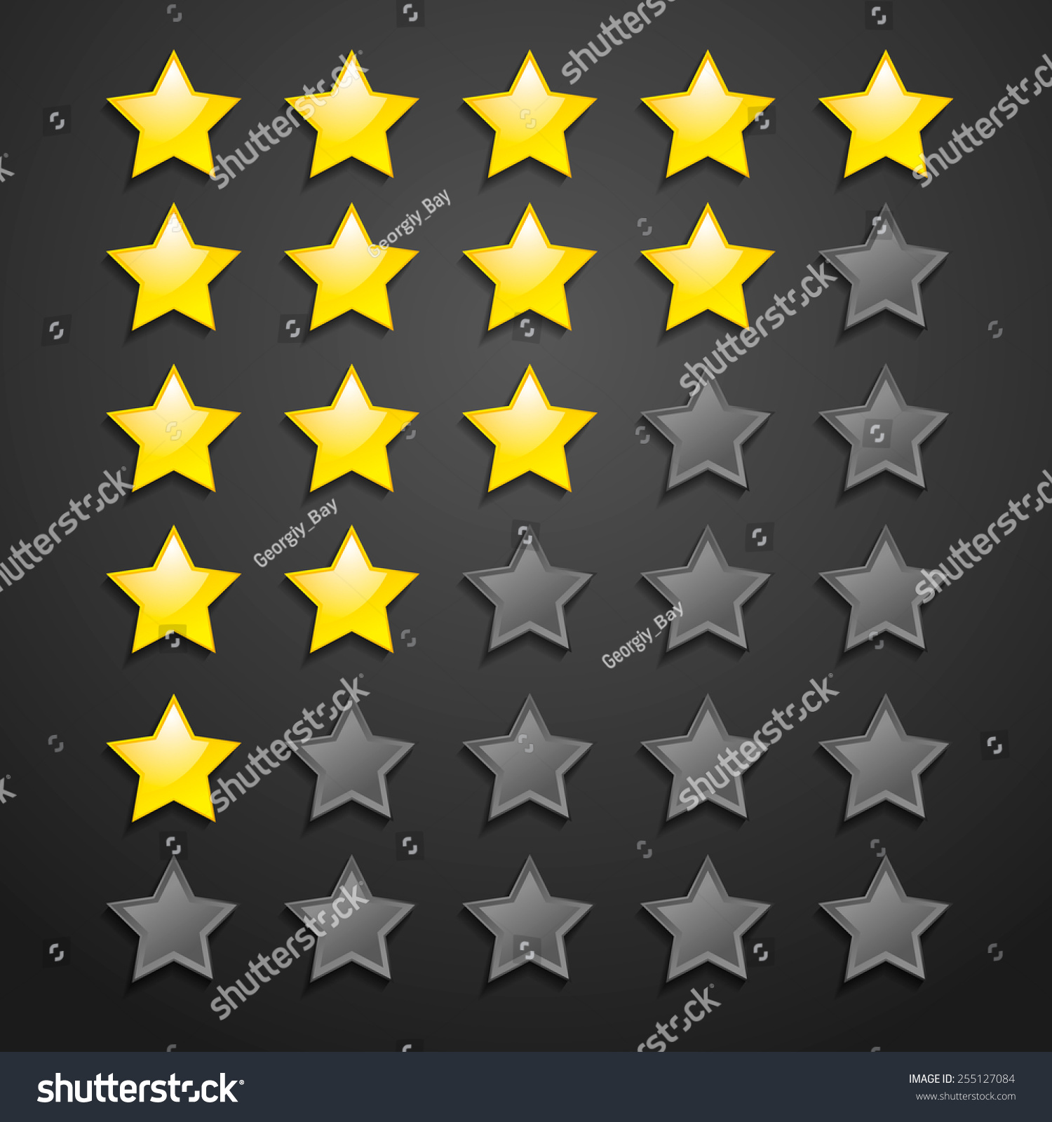 Five Star Checklist Rating On Blackboard Stock Vector (Royalty Free