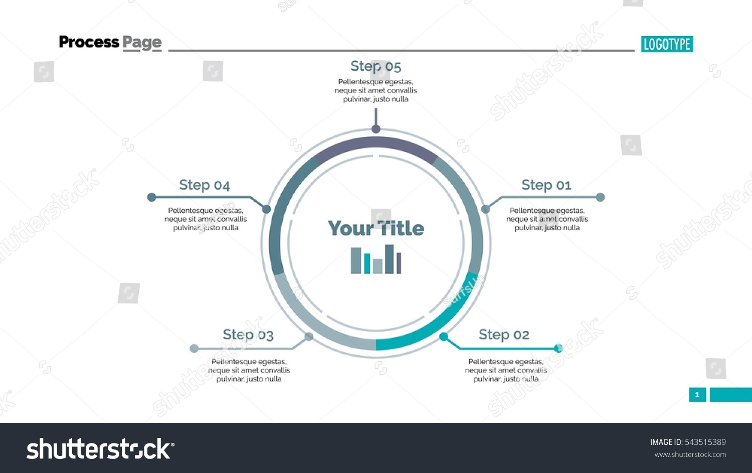 Five Steps Cycle Slide Template Stock Vector (Royalty Free) 543515389