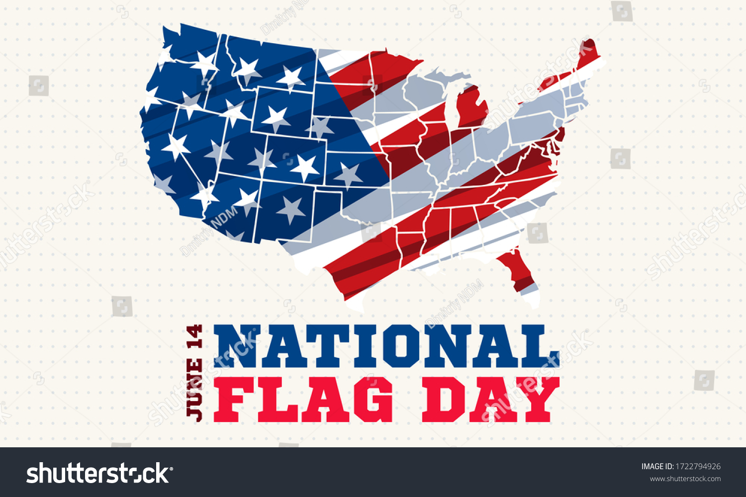 SVG of Flag Day June 14. It commemorates the adoption of the flag of the United States on June 14, 1777 by resolution of the Second Continental Congress. Poster, banner, background design. Vector eps 10 svg