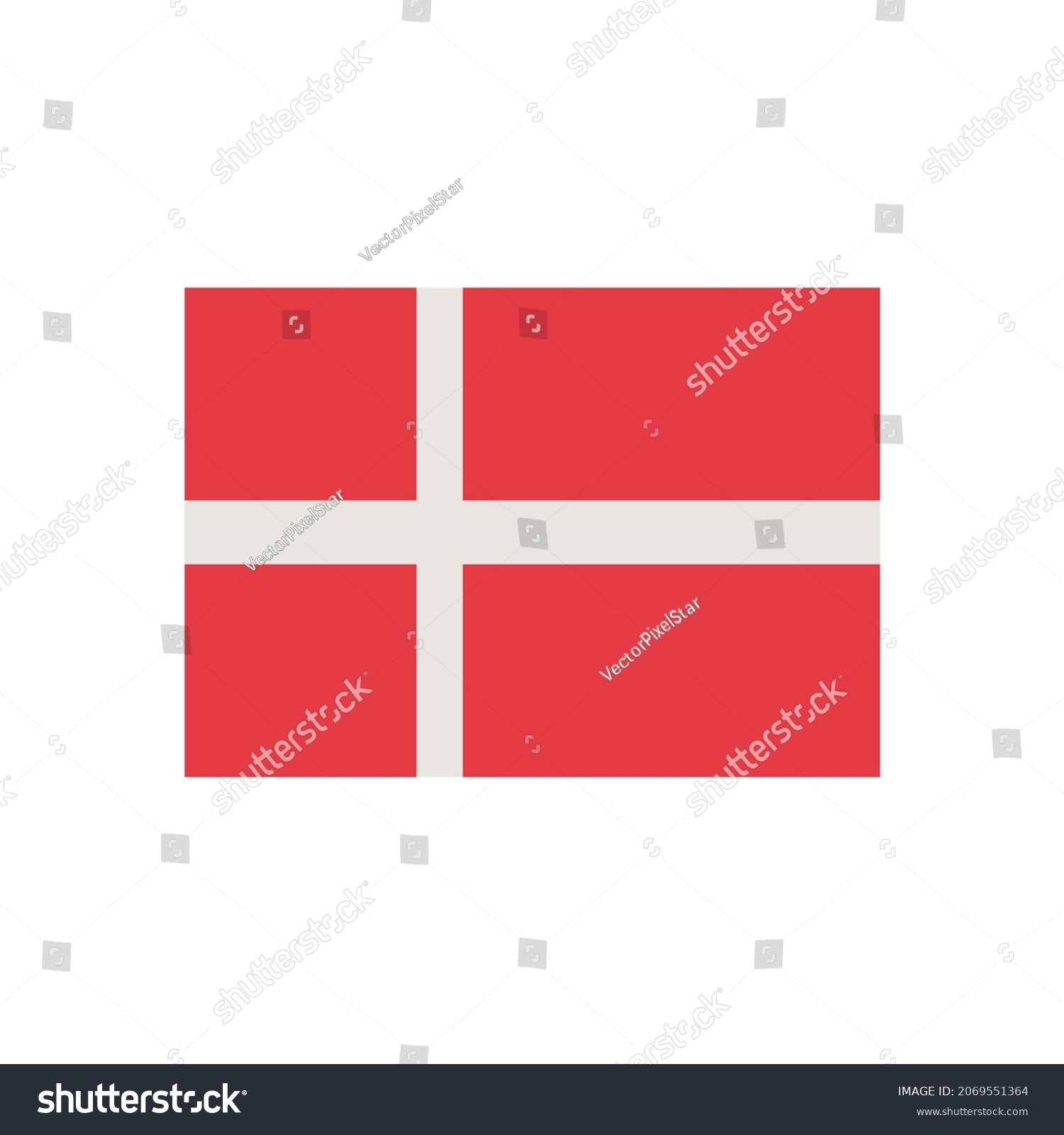 Flag Denmark Pixel Art Stickers Design Stock Vector (Royalty Free ...