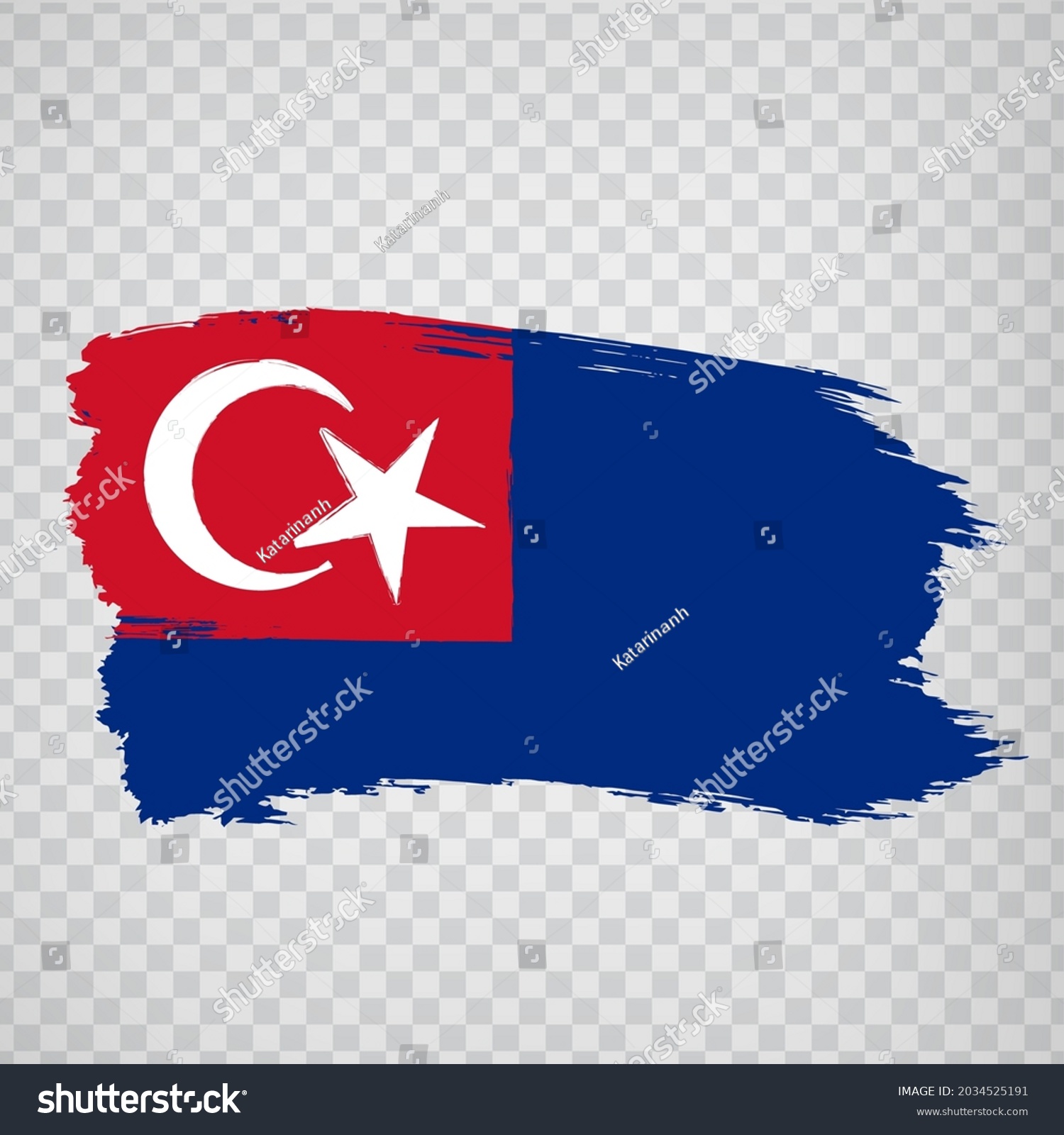 Flag Johor Brush Strokes Flag State Stock Vector (Royalty Free ...