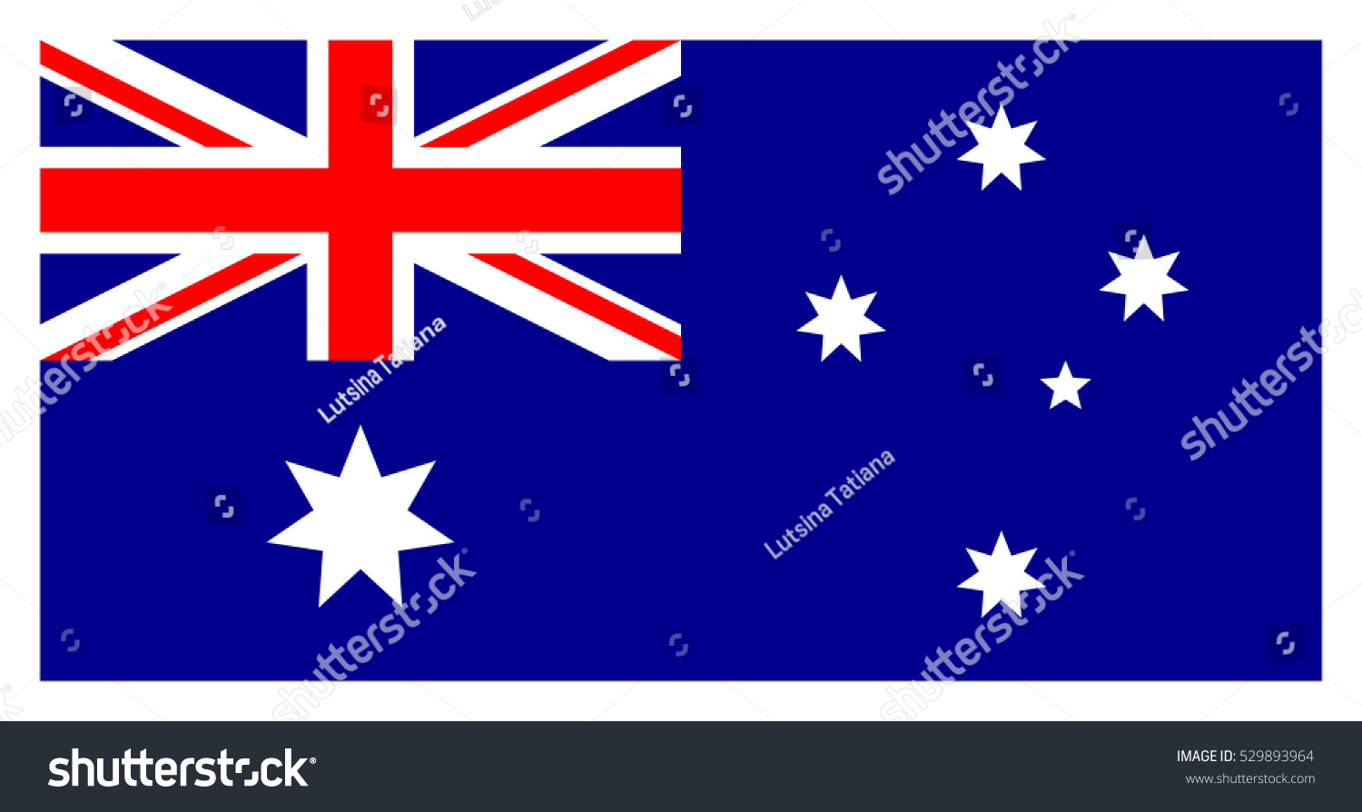 Flag Australia Australian National Flag Union Stock Vector Free) 529893964