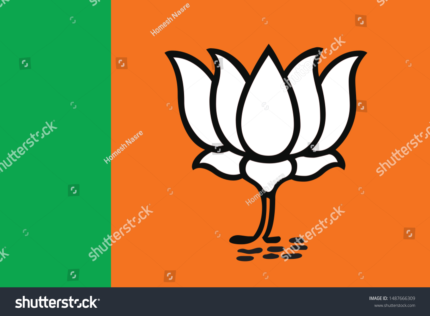 SVG of flag of bhartiya janata party svg