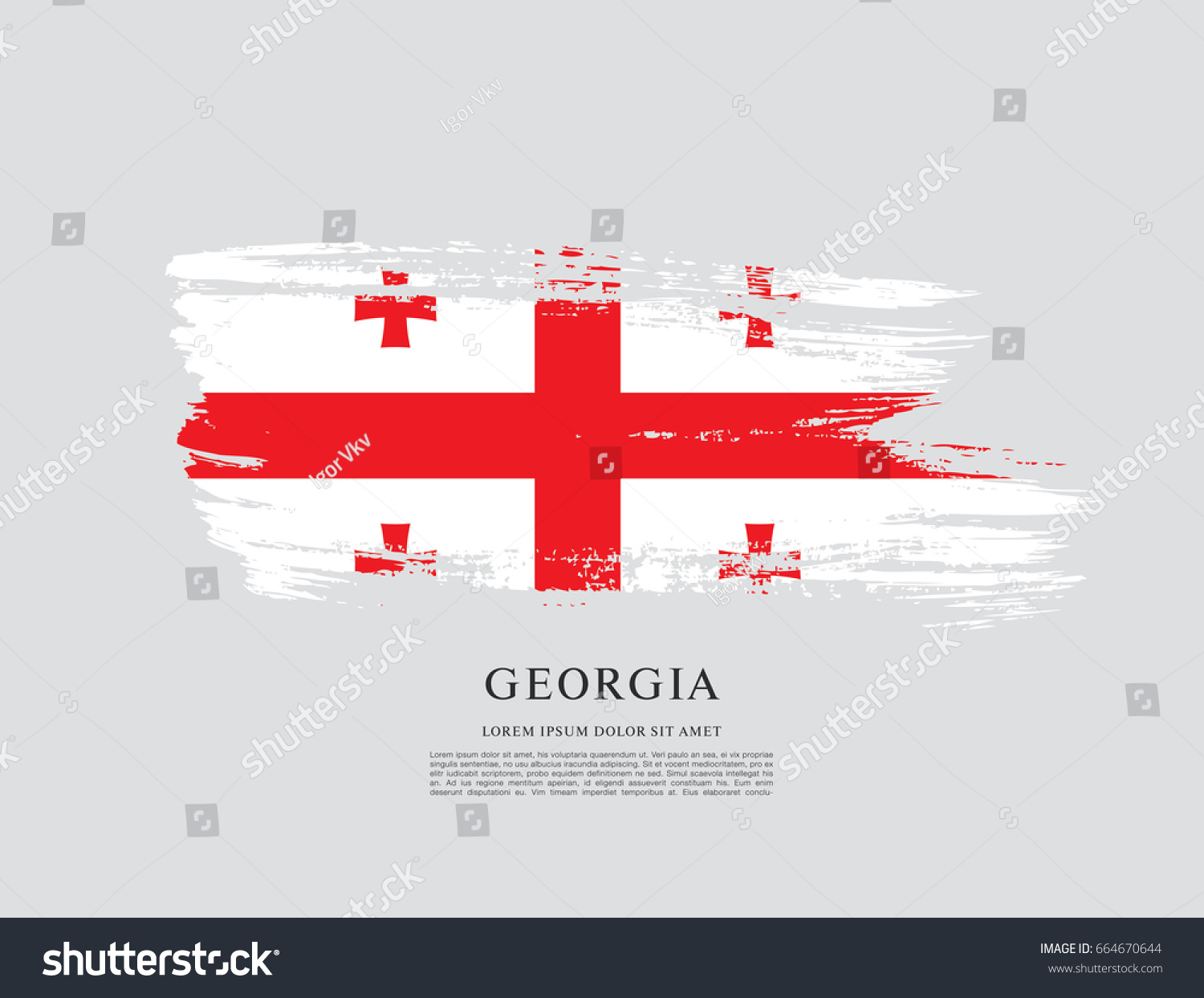 SVG of Flag of Georgia, brush stroke background svg
