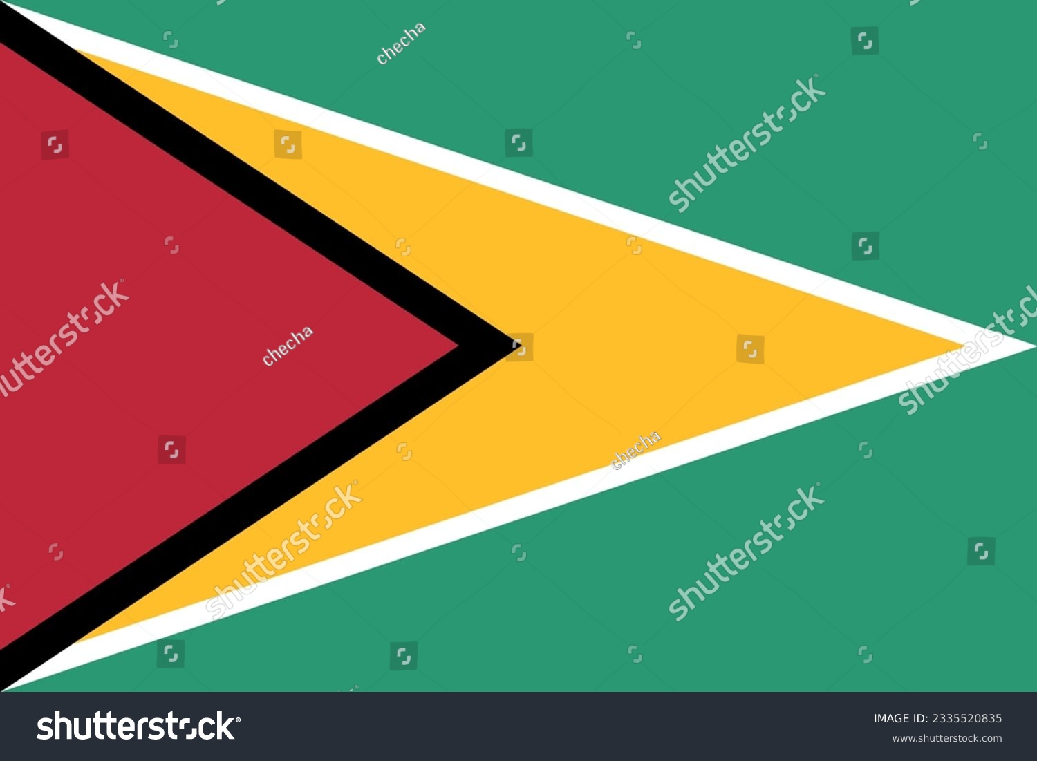 SVG of Flag of Guyana. Guyanese green flag with two triangles. State symbol of the Cooperative Republic of Guyana. svg