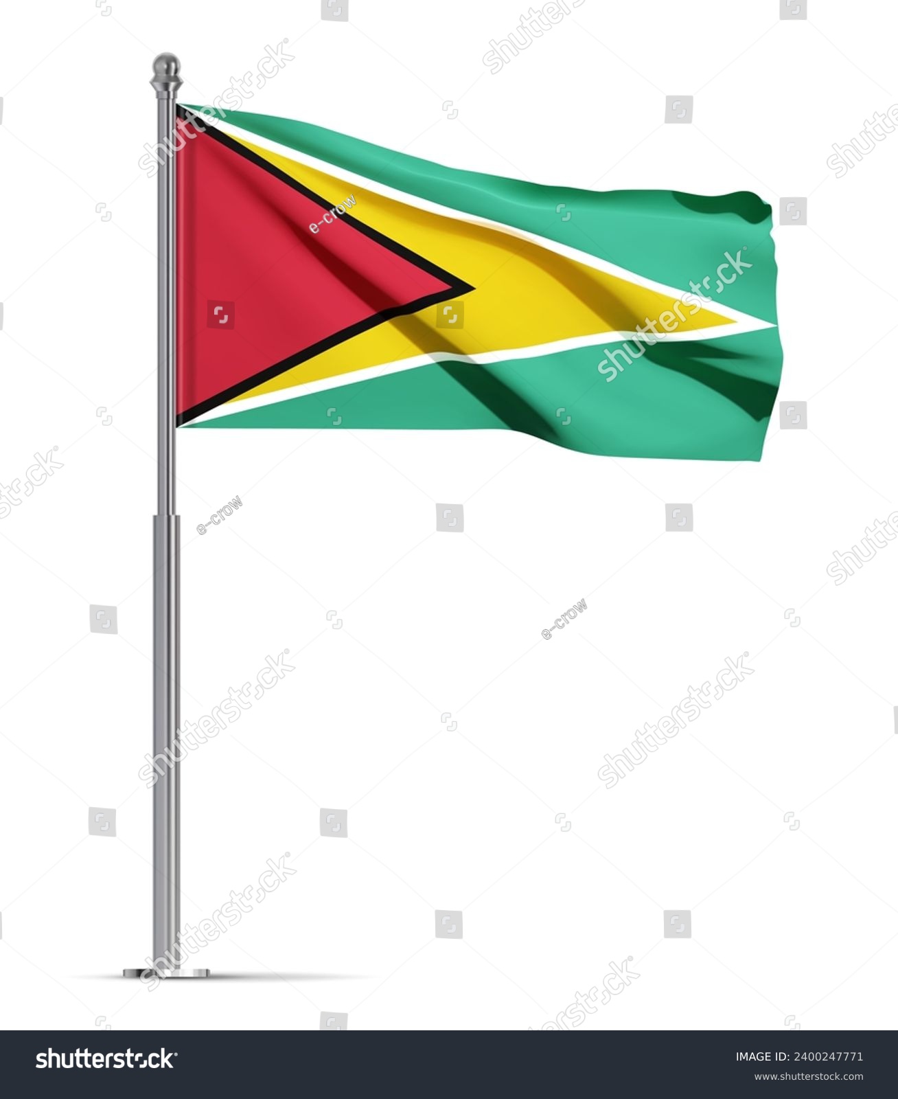SVG of Flag of Guyana isolated on white background. EPS10 vector svg