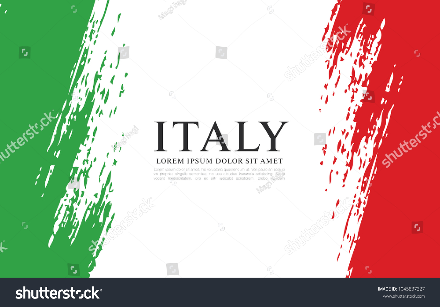 Flag Italy Brush Stroke Background Stock Vector (Royalty Free ...