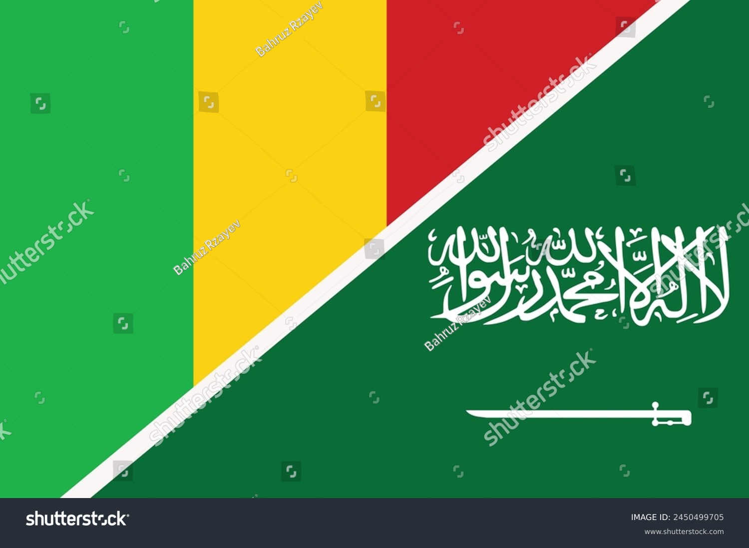 SVG of Flag of Mali and Saudi Arabia concept graphic element Illustration template design
 svg